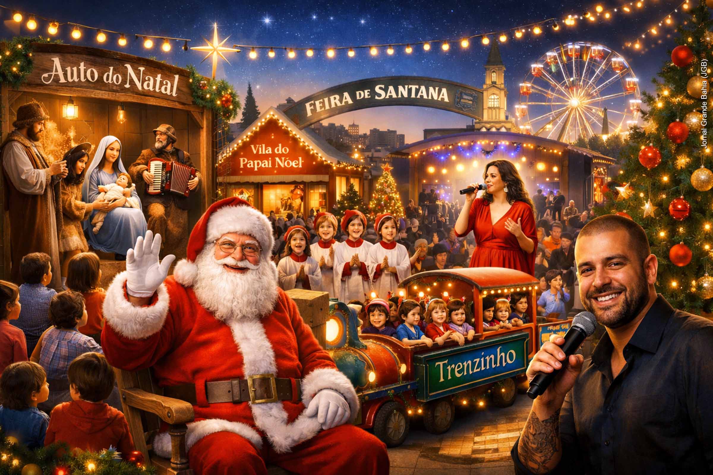 Natal Encantado 2025 reúne teatro, música e tradição em nove dias de programação cultural em Feira de Santana