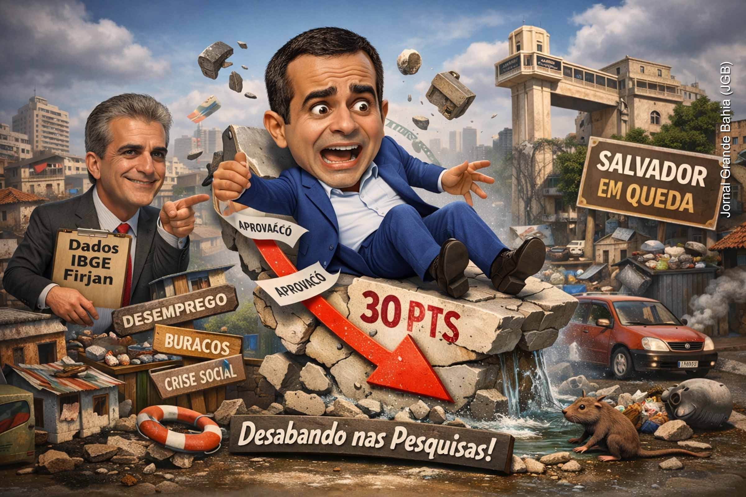 “Gestão está de mal a pior em Salvador, como carreta desgovernada”, afirma Robinson Almeida após prefeito Bruno Reis cair sete posições em ranking nacional