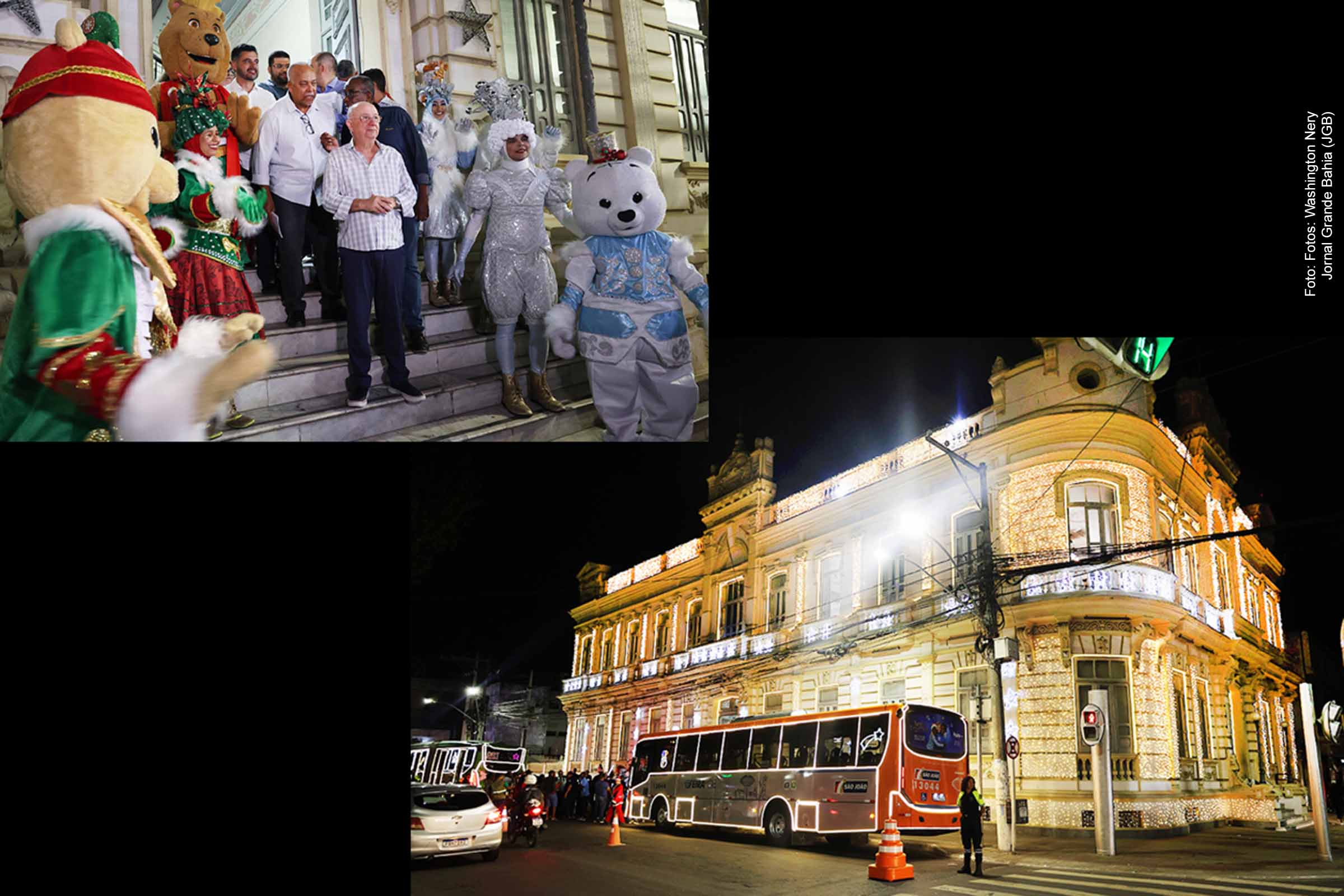 Luz especial transforma ruas e avenidas e impulsiona clima natalino em Feira de Santana.