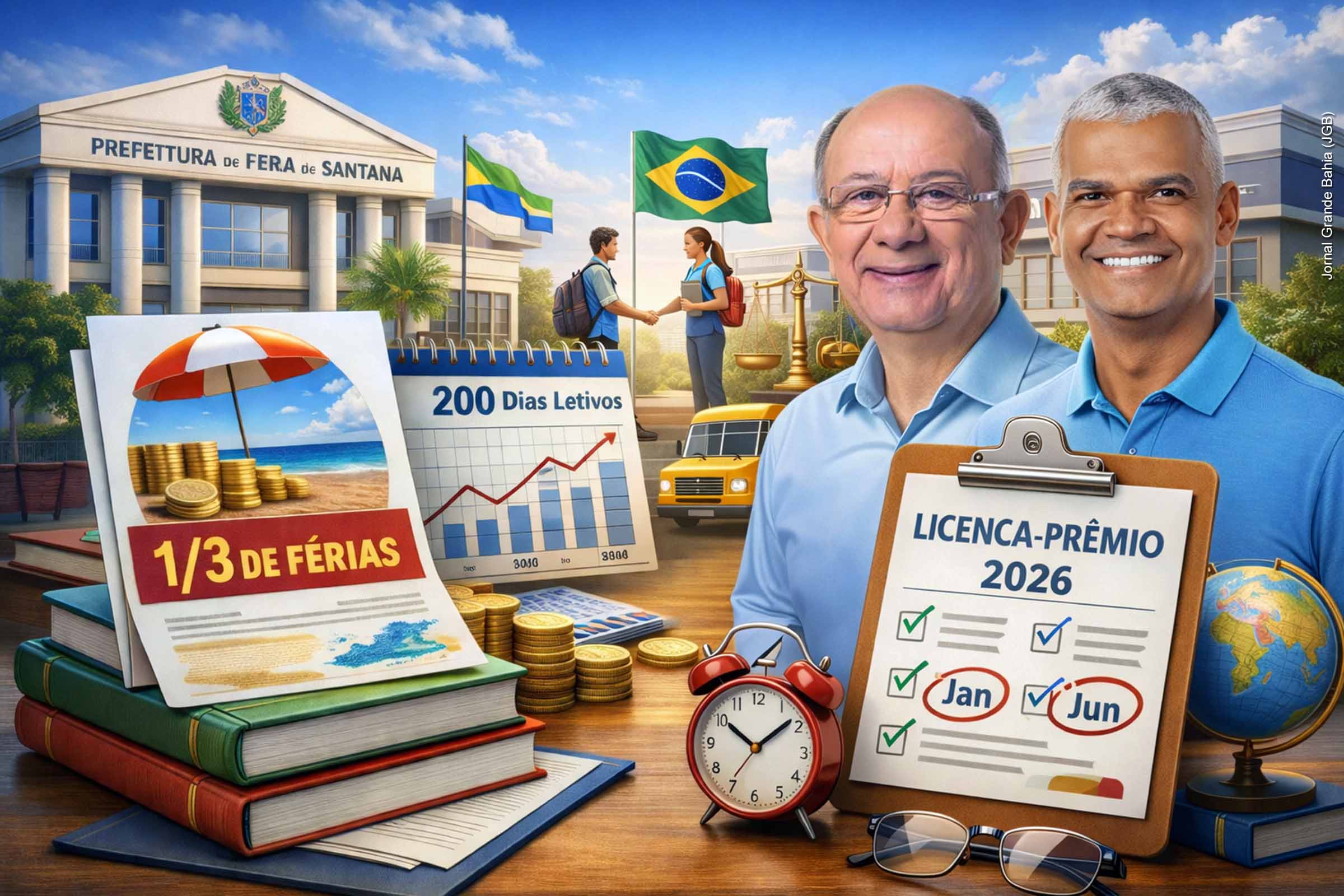 Prefeito Jose Ronaldo confirma pagamento do 1/3 de férias a professores da rede municipal de Feira de Santana e divulga calendário de licença-prêmio para 2026