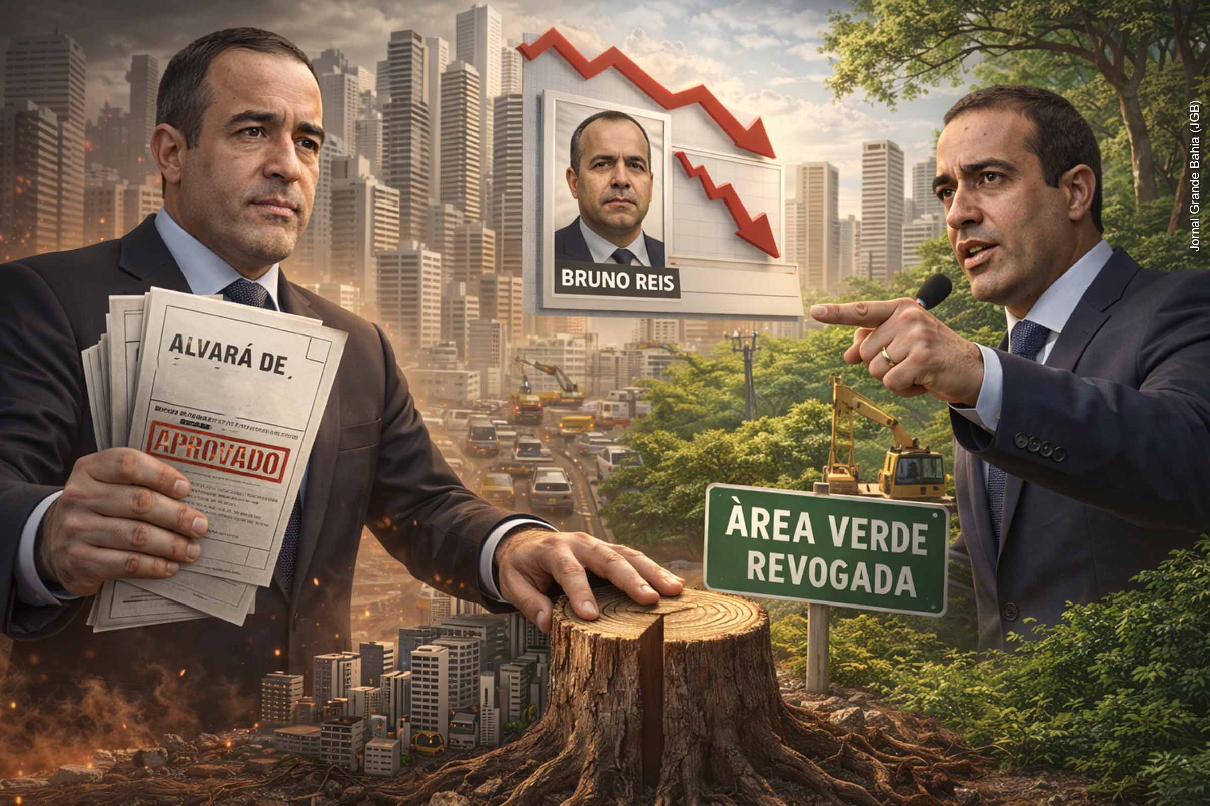 Queda na aprovação do prefeito Bruno Reis reflete desgaste da gestão com verticalização e redução de áreas verdes de Salvador, avalia deputado Niltinho