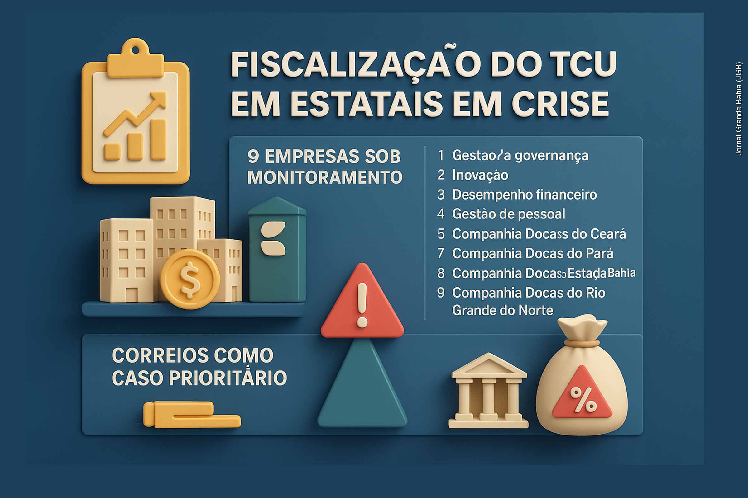 TCU abre processos para fiscalizar nove estatais em crise financeira e mira governança e desempenho operacional; Governo Lula falha na gestão