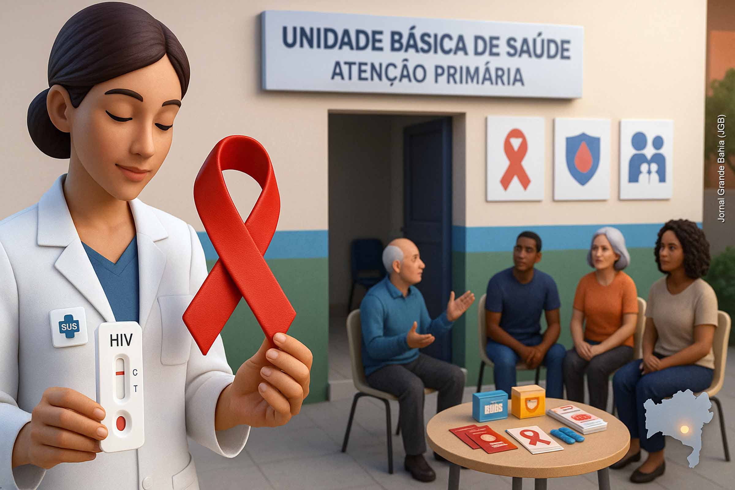 Atenção Básica de Feira de Santana reforça prevenção ao HIV e às ISTs durante o Dezembro Vermelho.