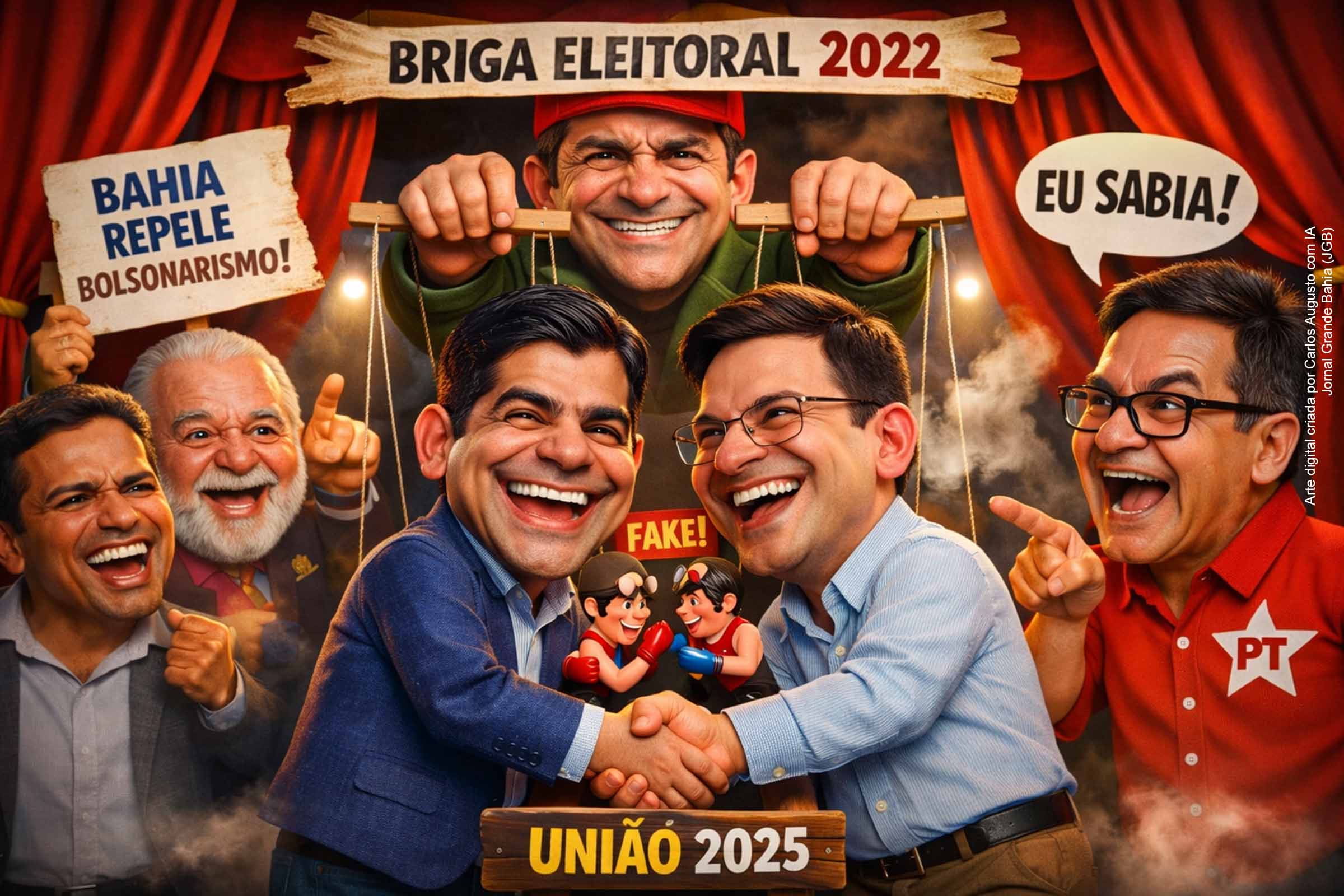 União entre ACM Neto e João Roma reacende críticas e leva deputado do PT a classificar disputa de 2022 como “farsa”