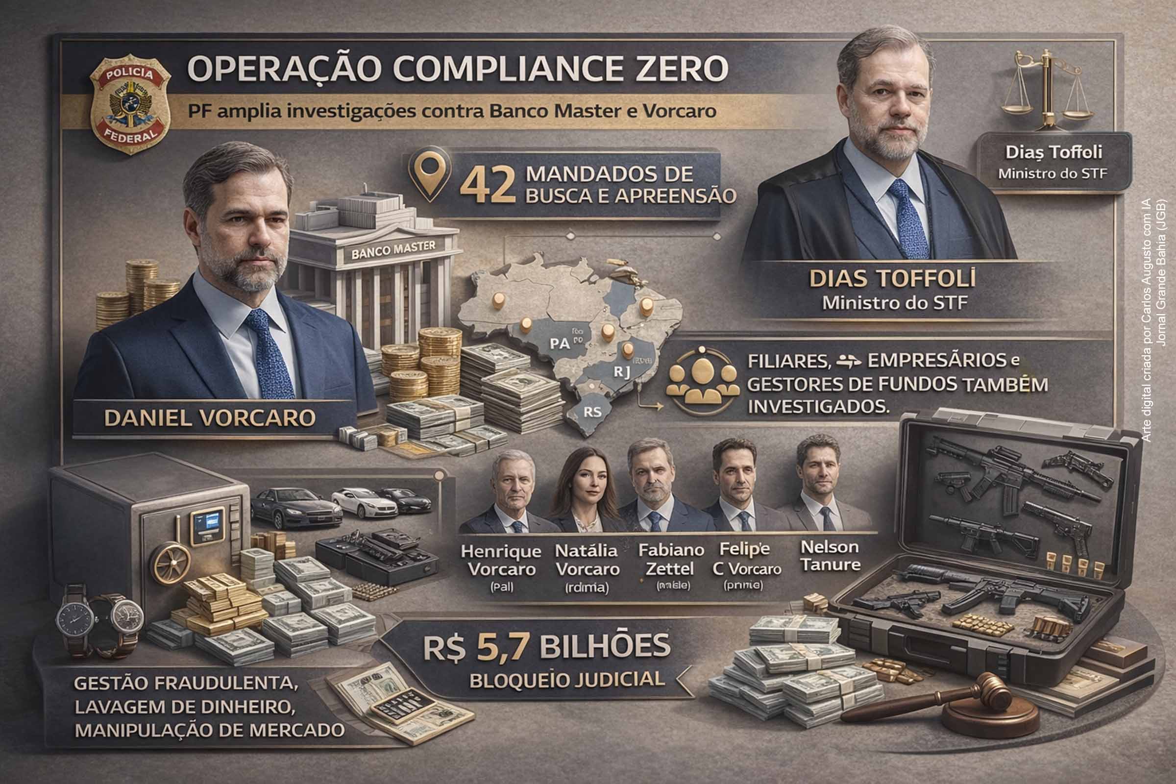 2ª Fase da Operação Compliance Zero avança, amplia cerco a Daniel Vorcaro e expõe suspeitas sistêmicas no Banco Master