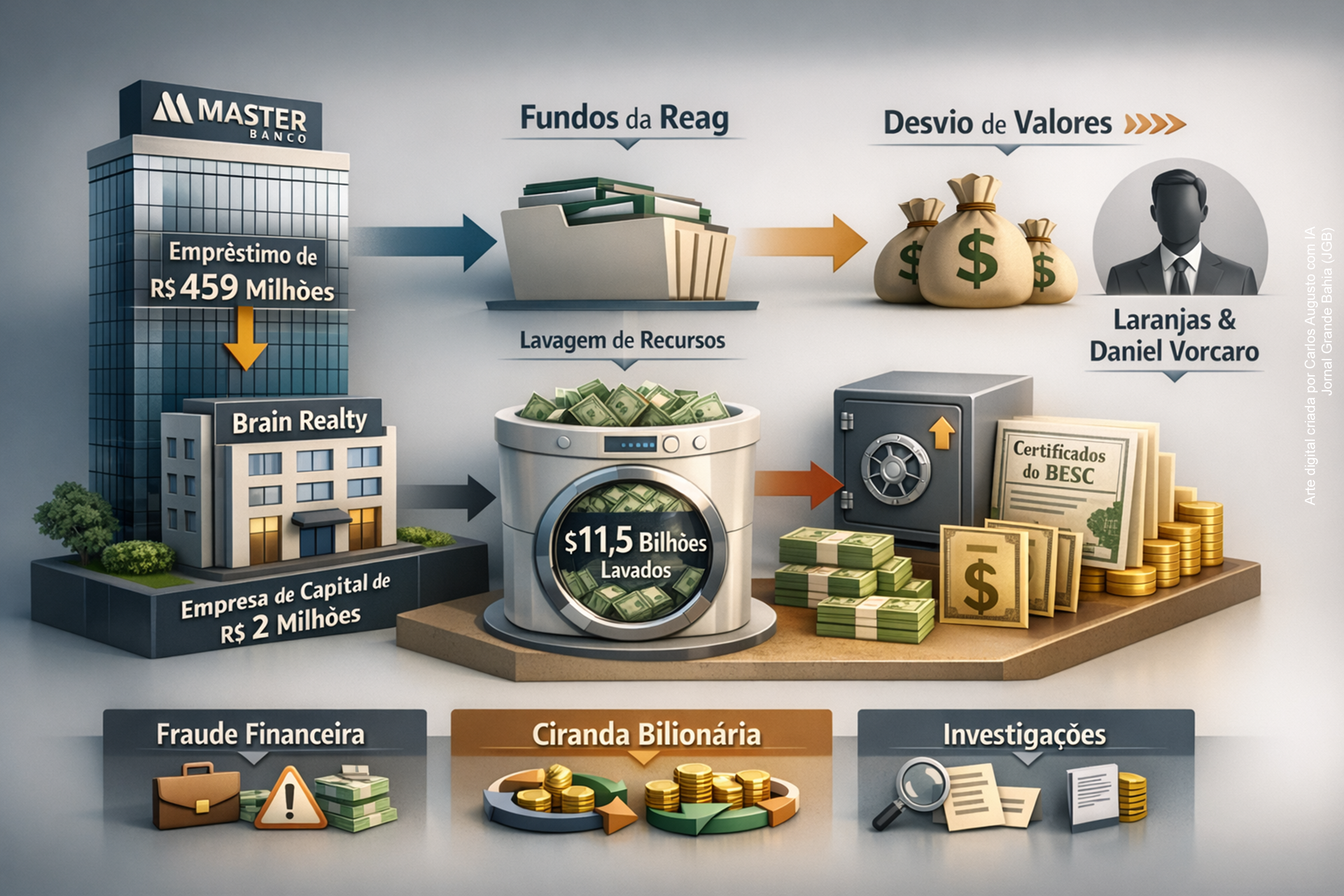 Banco Central aponta seis fundos ligados ao Banco Master em esquema investigado por lavagem de dinheiro e infiltração do PCC