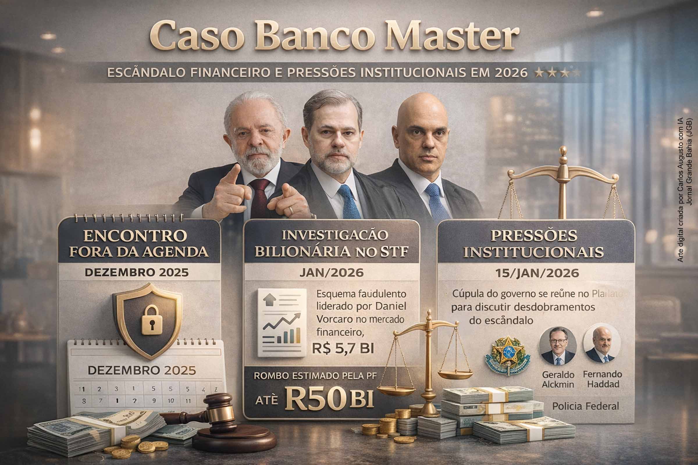 Caso Banco Master: encontros reservados com presidente Lula, investigações bilionárias e pressões institucionais no STF