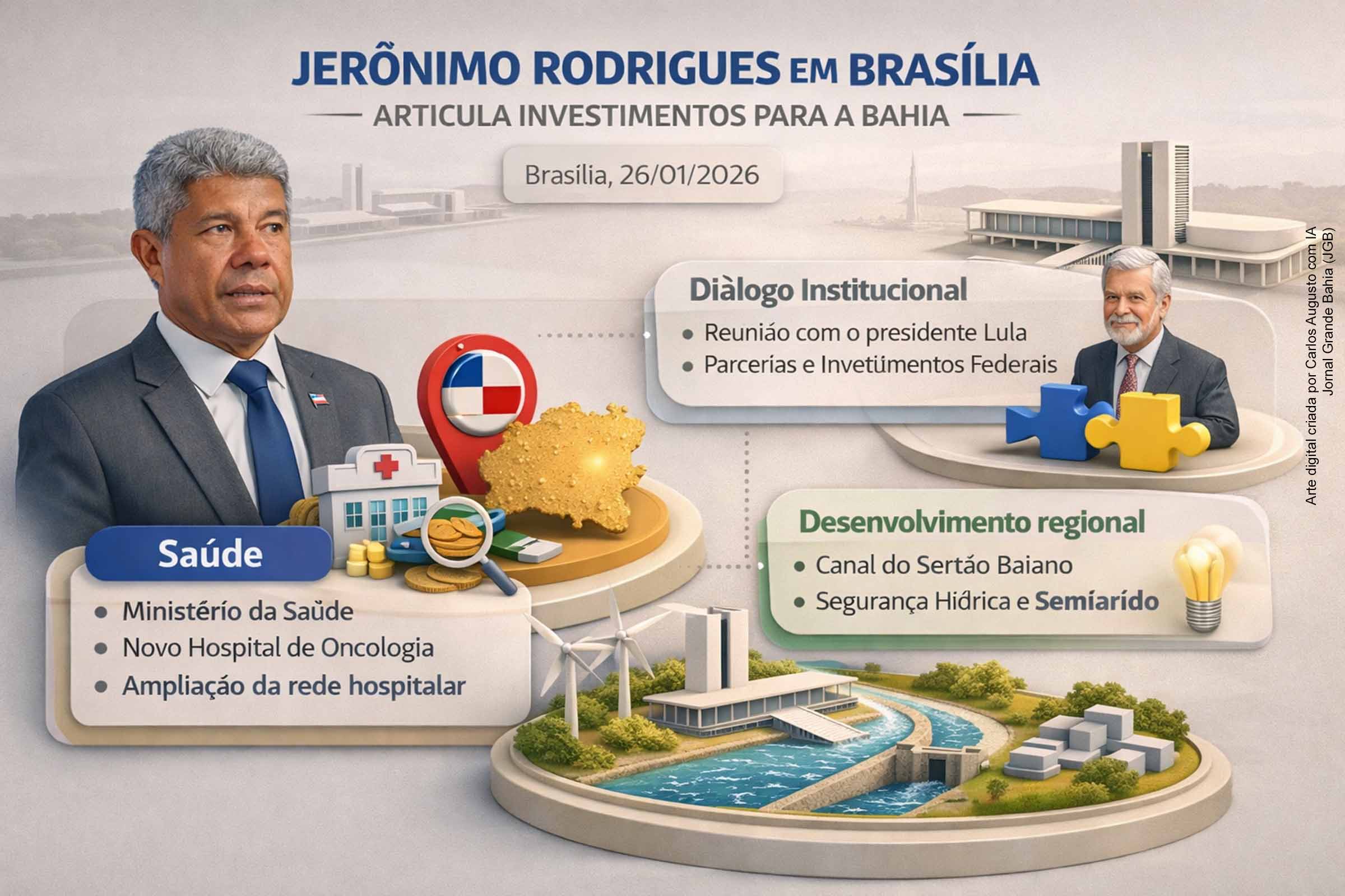 Em Brasília, governador Jerônimo articula investimentos e reforça parcerias estratégicas para a Bahia