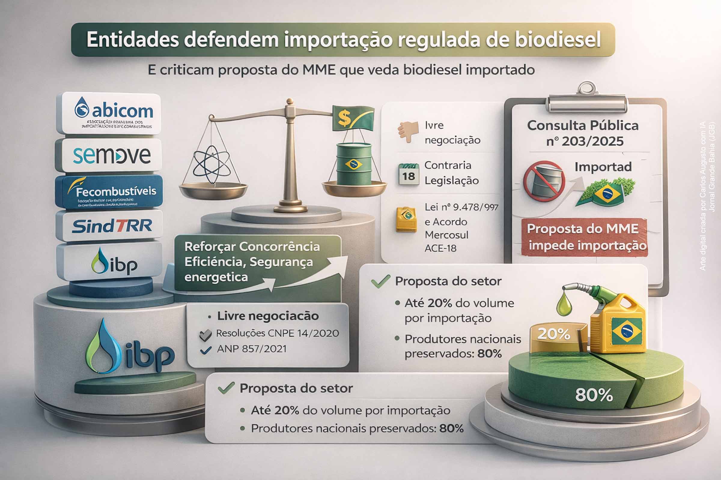 Entidades do setor defendem abertura regulada da importação de biodiesel e criticam proposta do MME