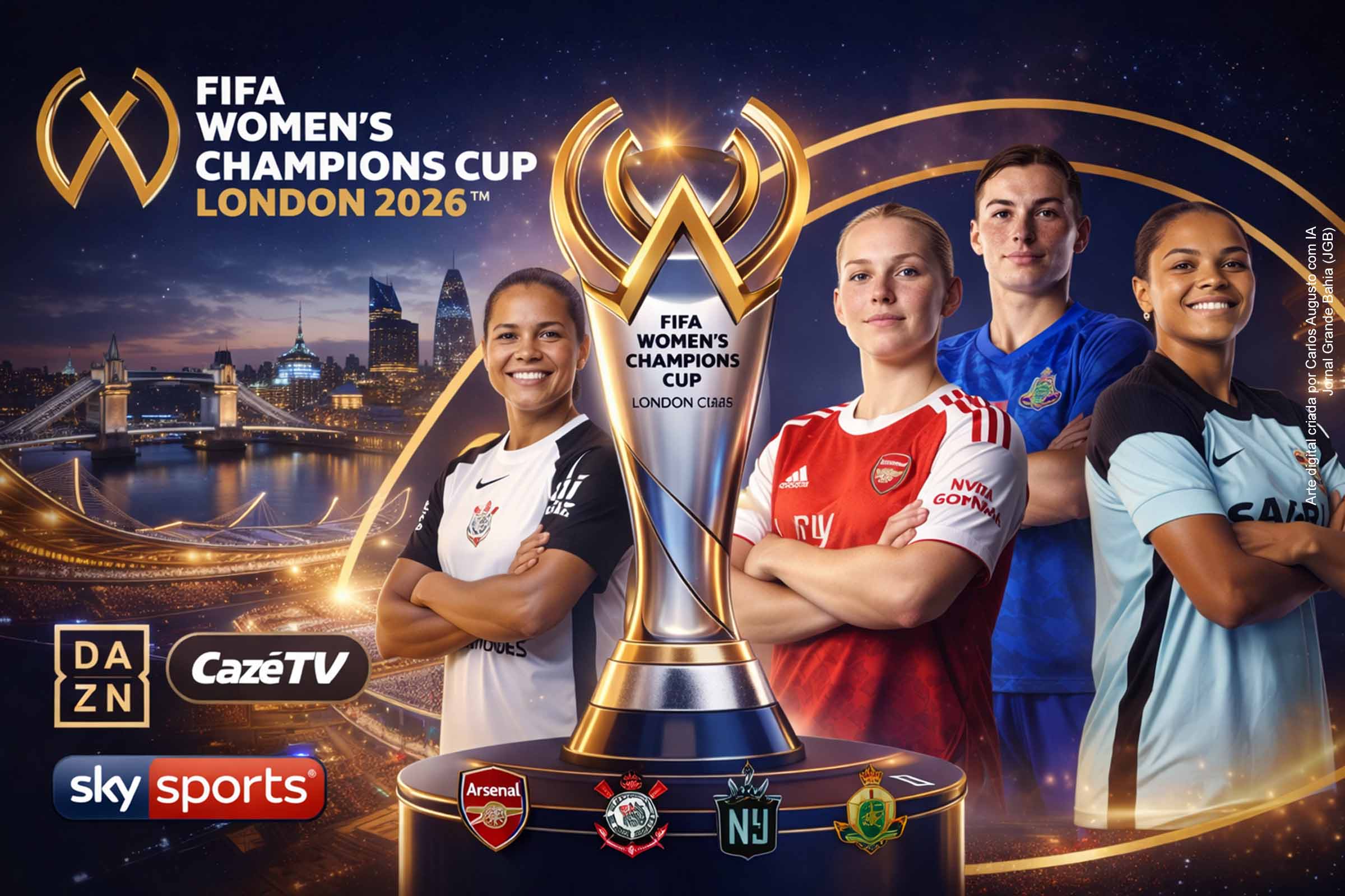 FIFA confirma transmissão global inédita da fase final da Copa dos Campeões Feminina 2026, com exibição gratuita e grandes emissoras