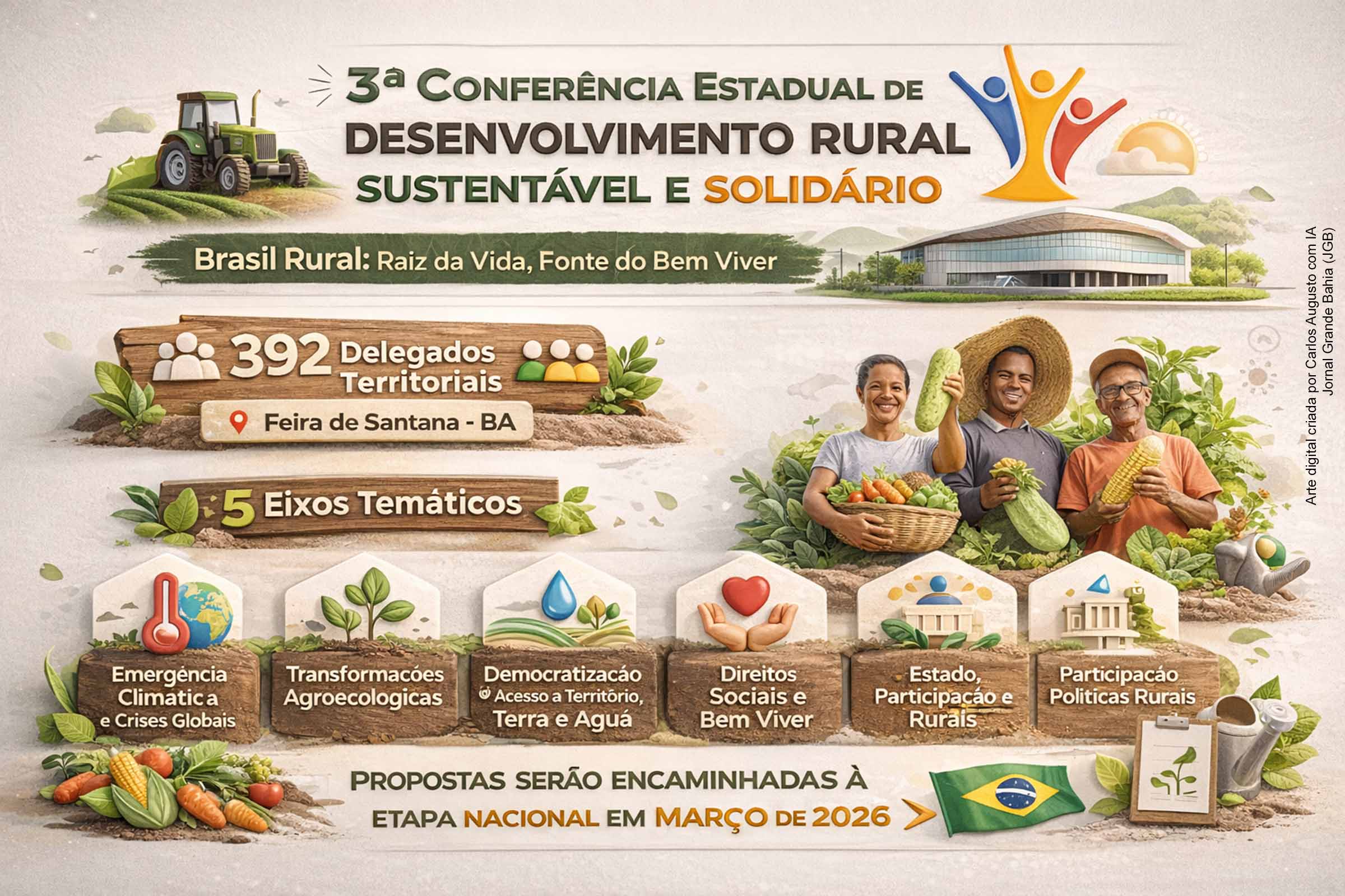 Feira de Santana sedia Conferência Estadual de Desenvolvimento Rural com foco em sustentabilidade, agroecologia e políticas públicas