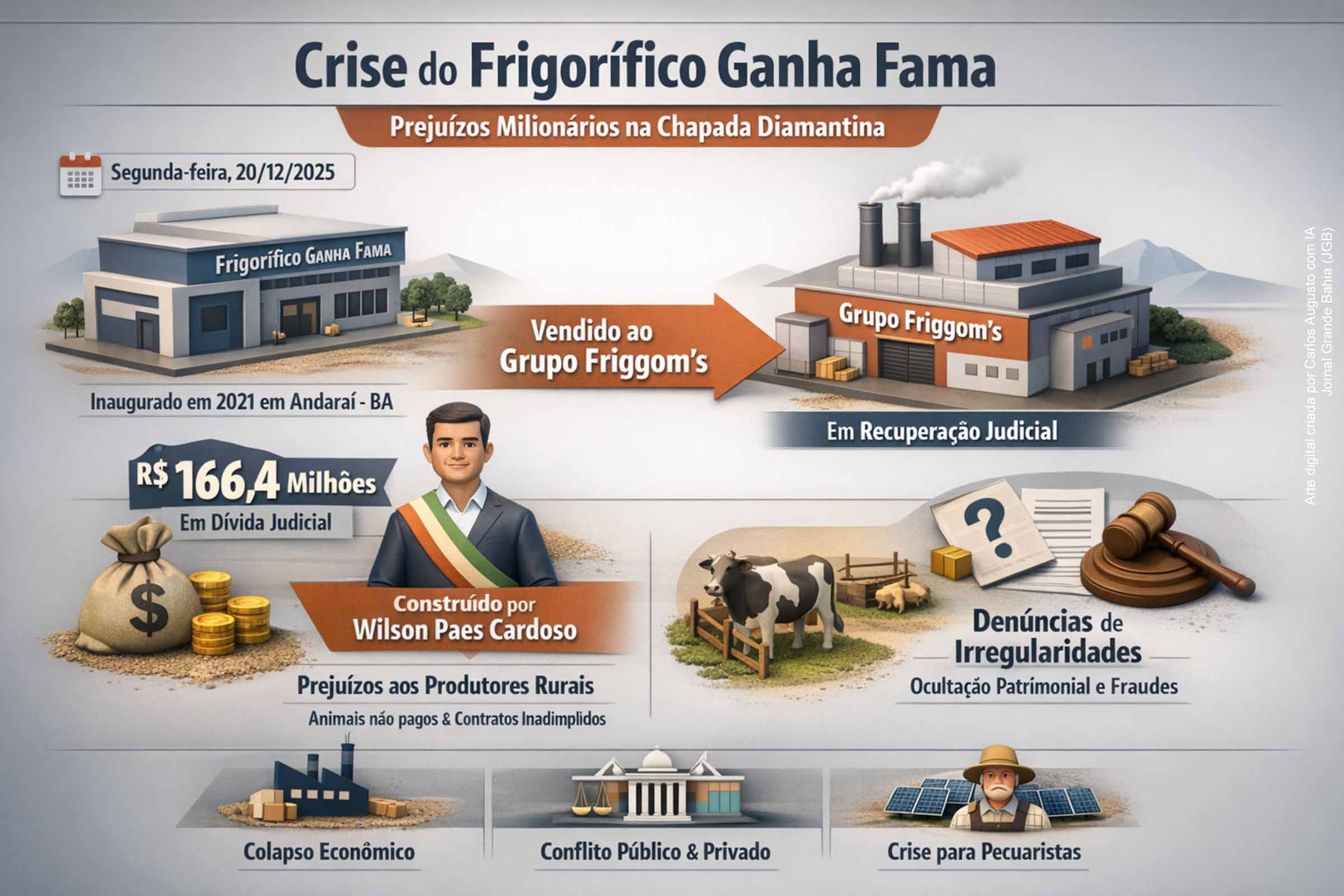 Frigorífico Ganha Fama, construído por Wilson Paes Cardoso e vendido ao Grupo Friggom’s, deixa rombo milionário para produtores da Chapada Diamantina