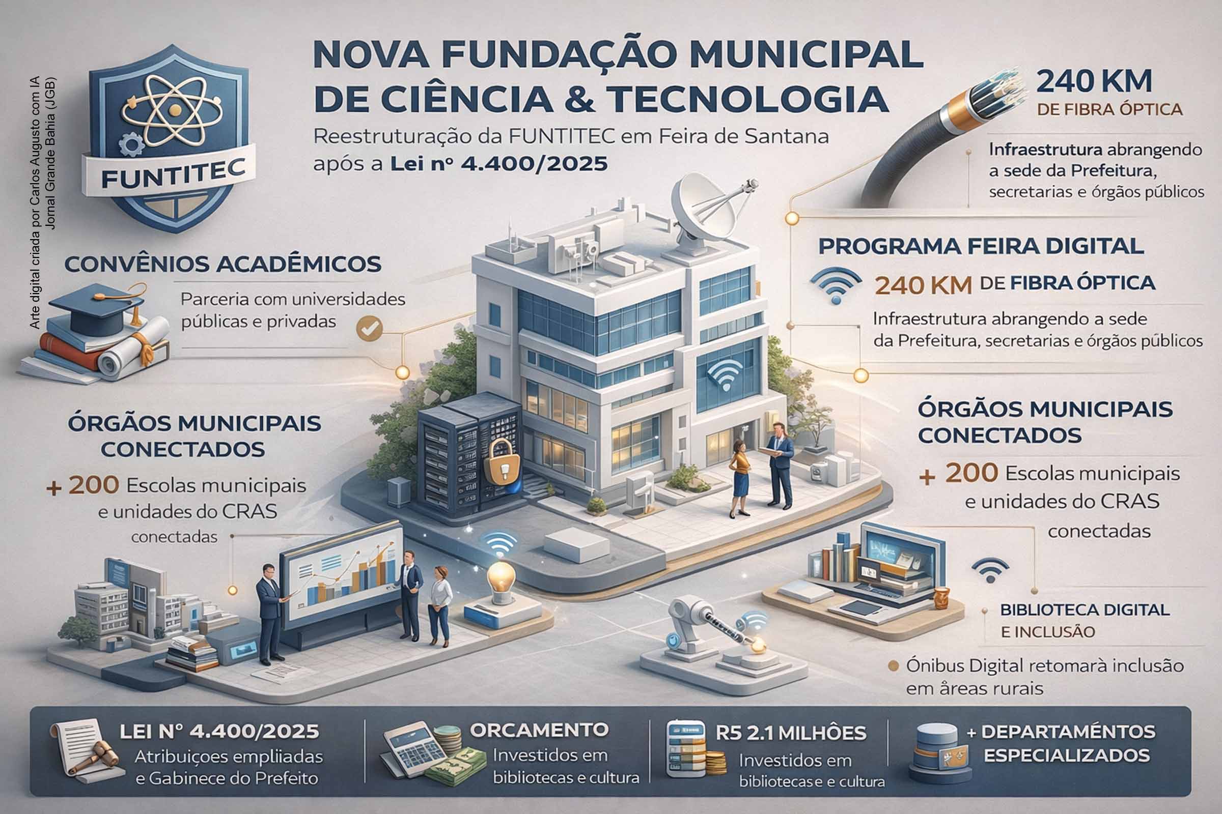 Nova Fundação Municipal de Ciência e Tecnologia marca reestruturação da política de inovação em Feira de Santana sob o Governo Ronaldo