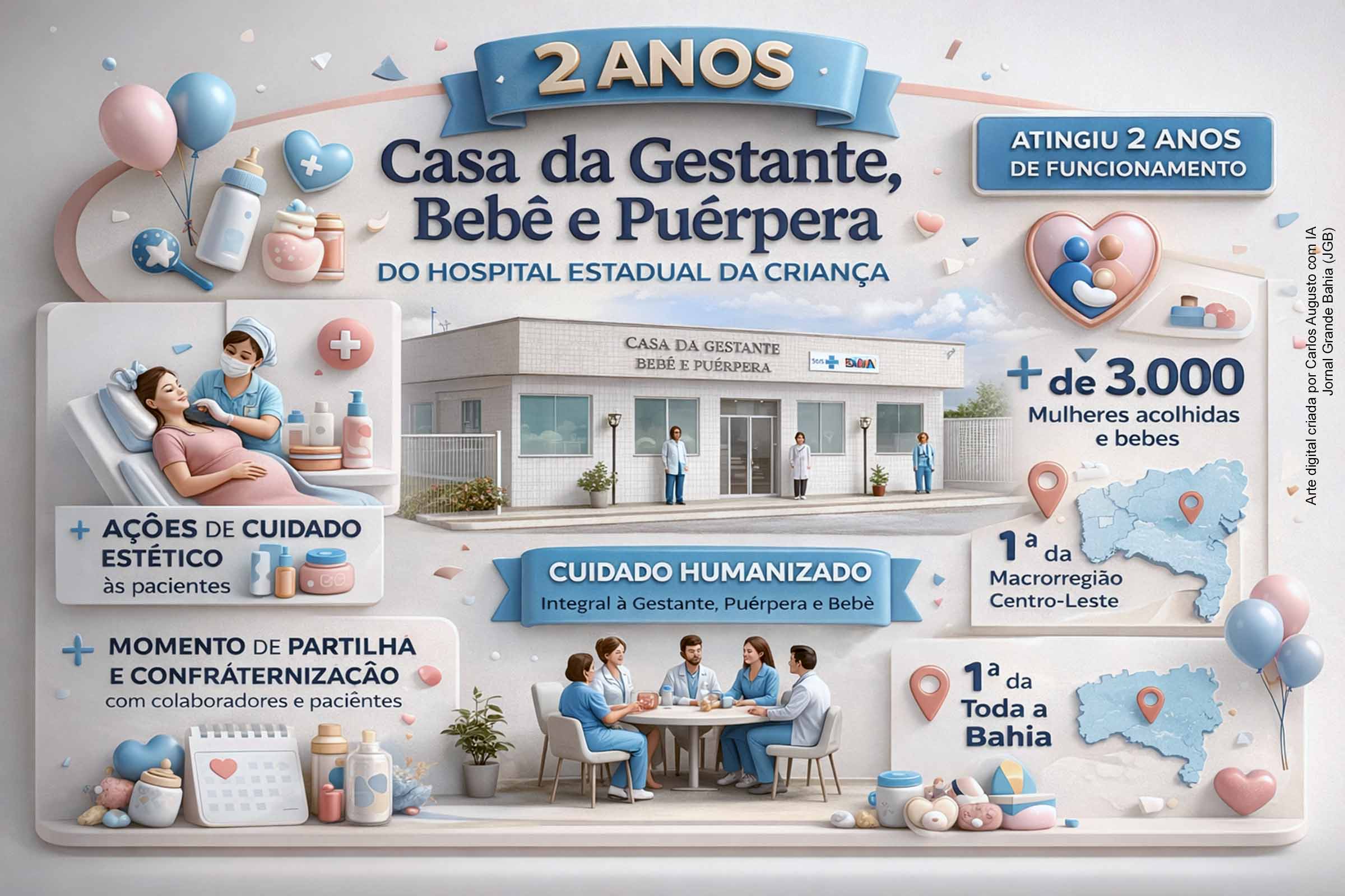 Feira de Santana: Casa da Gestante, Bebê e Puérpera do HEC completa dois anos e reforça modelo de cuidado humanizado na Bahia