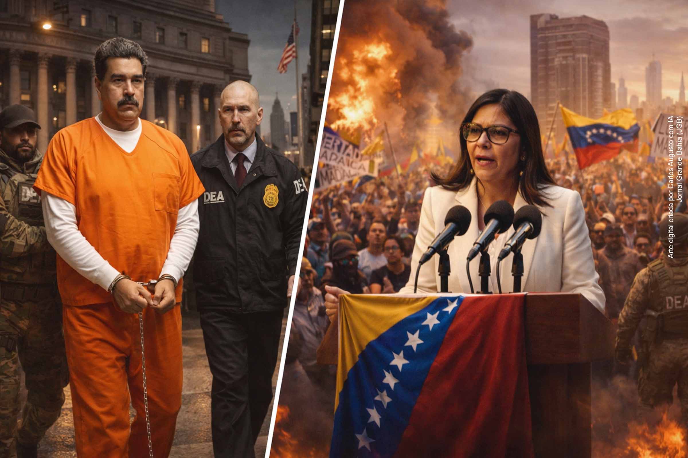 Nicolás Maduro compareceu à Justiça federal de Nova York em 5 de janeiro de 2026, declarando-se inocente de acusações de narcoterrorismo e tráfico de drogas após ser capturado em operação militar dos EUA na Venezuela. A ação encerrou décadas sem intervenções diretas americanas na região, provocou dezenas de mortes, levou Delcy Rodríguez ao governo interino e desencadeou forte reação internacional, com questionamentos sobre soberania e legalidade.