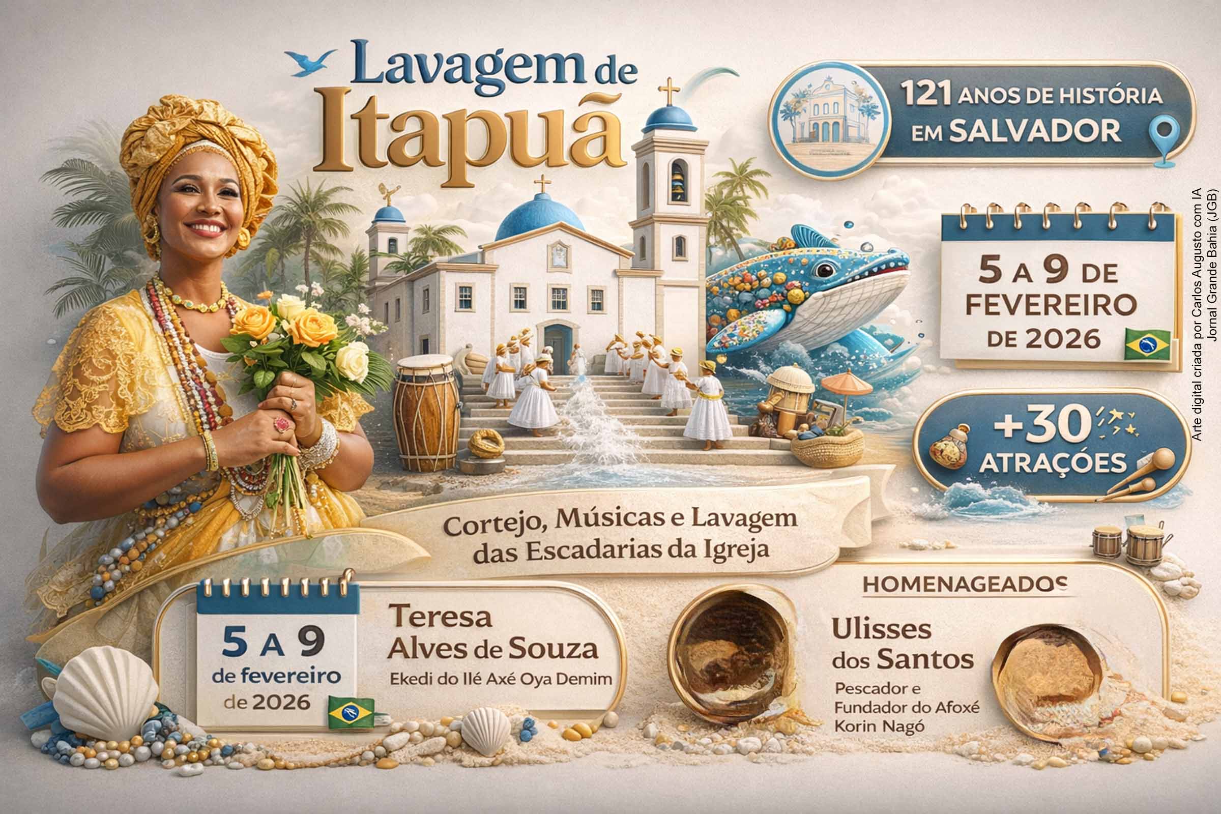 Lavagem de Itapuã completa 121 anos e reafirma tradição, fé e identidade cultural em Salvador