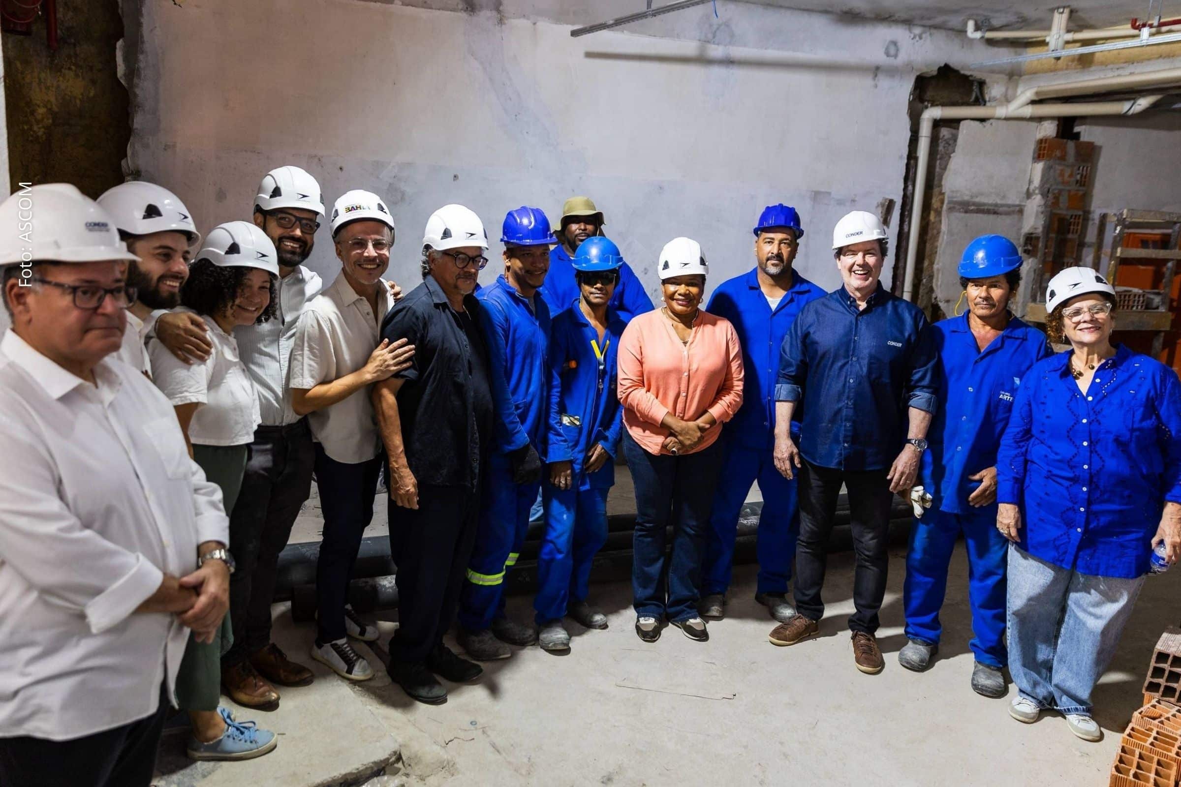 Ministra da Cultura visita obras do Novo Teatro Castro Alves e destaca avanço da modernização em Salvador