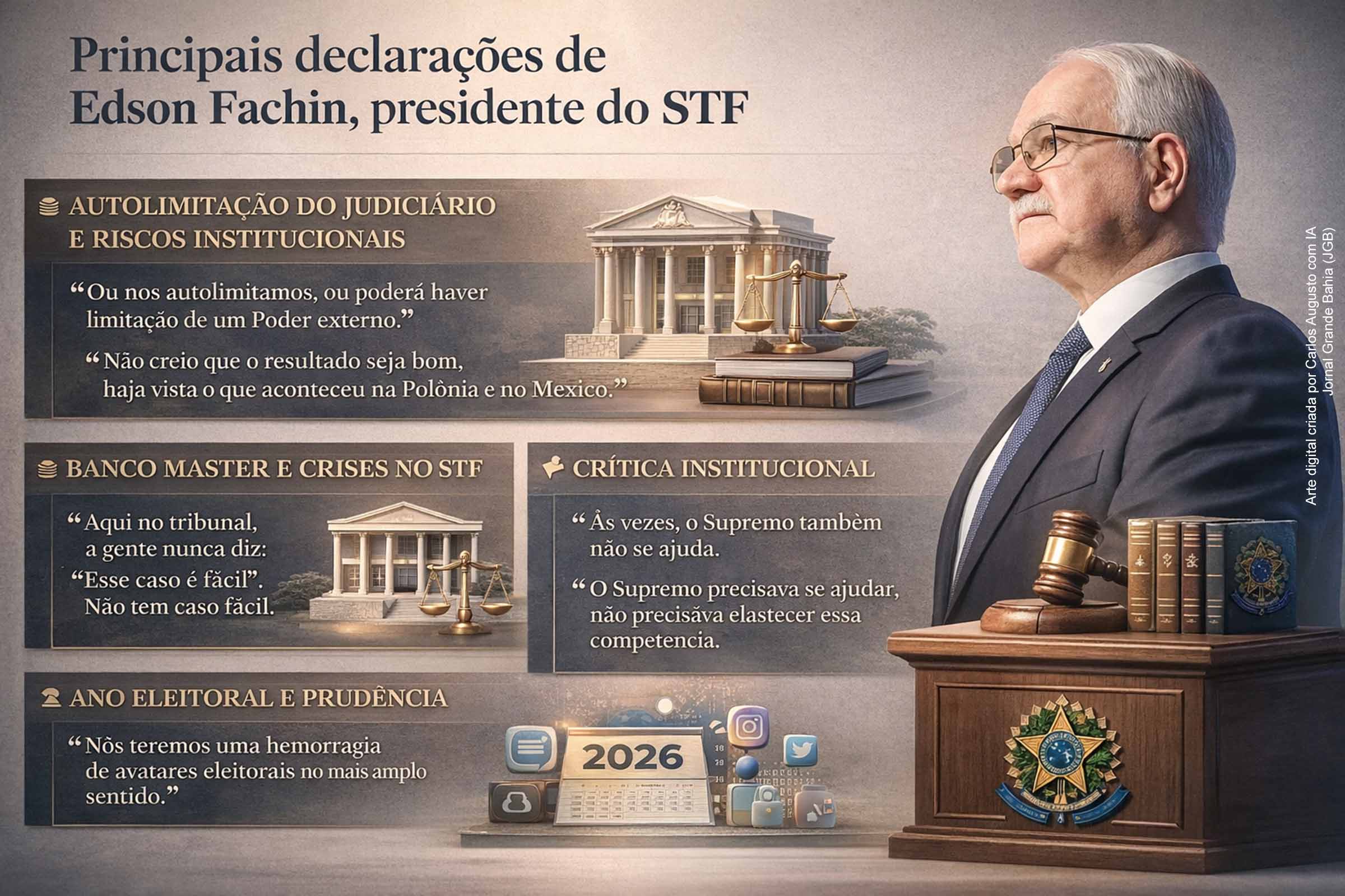 Ministro Edson Fachin defende código de conduta no STF, alerta para riscos externos e reconhece falhas institucionais da Corte