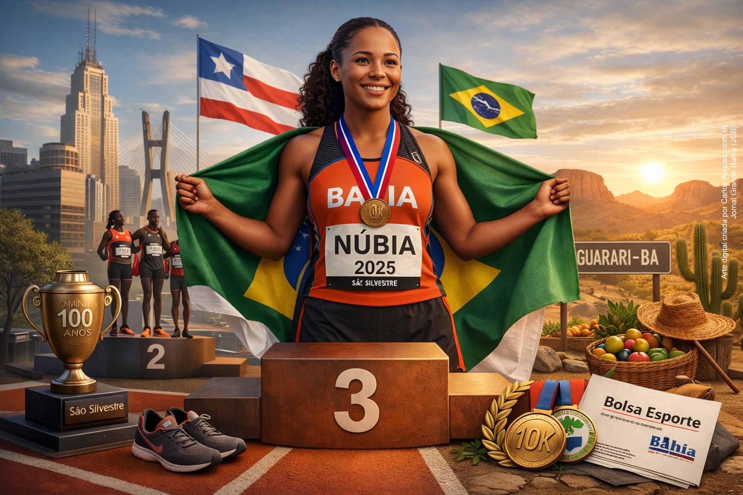 Da Caatinga ao pódio: Núbia Oliveira faz história na São Silvestre e projeta o atletismo baiano