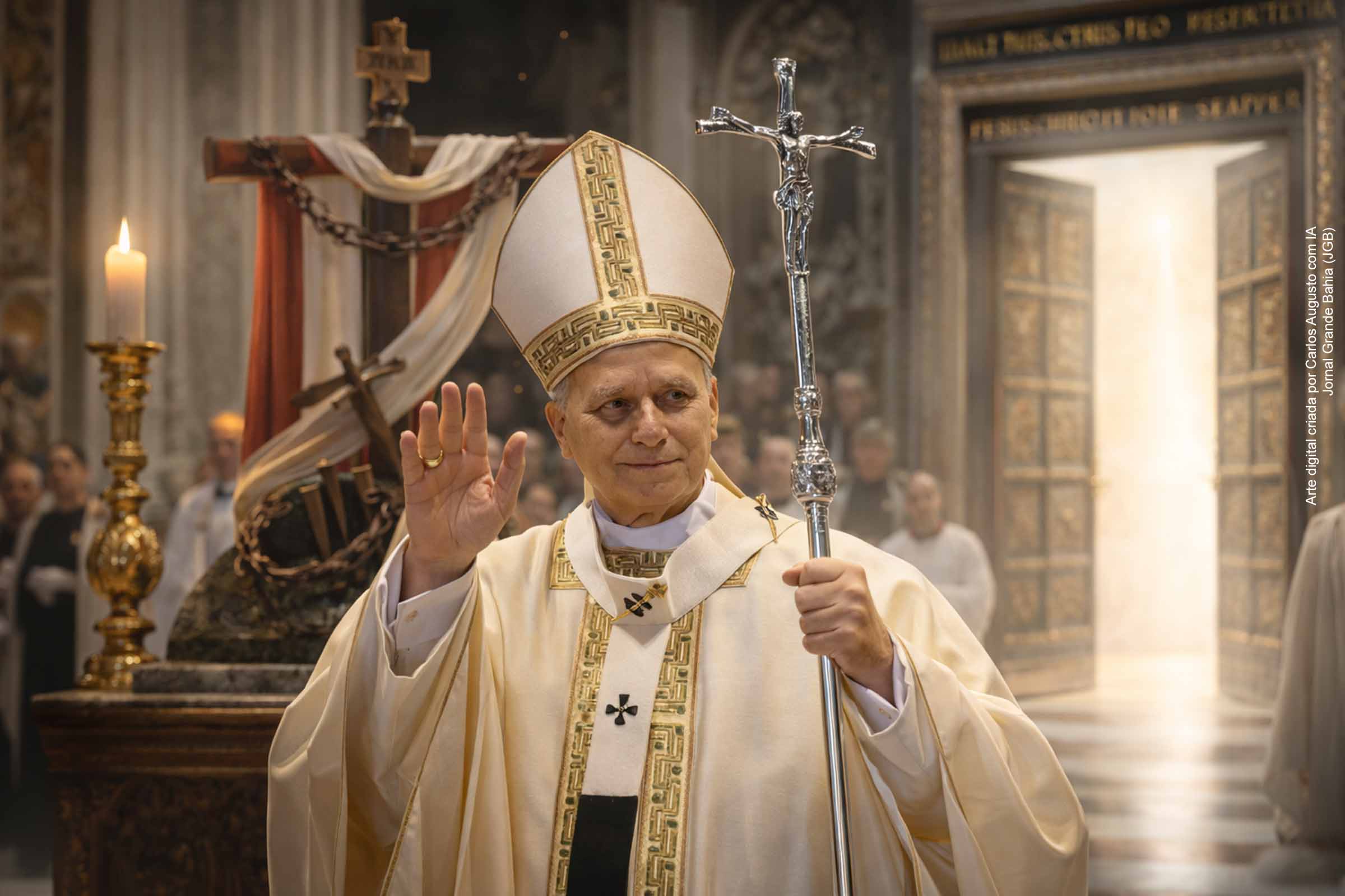 Papa Leão XIV adota nova cruz pastoral na Epifania e reforça continuidade litúrgica no Vaticano