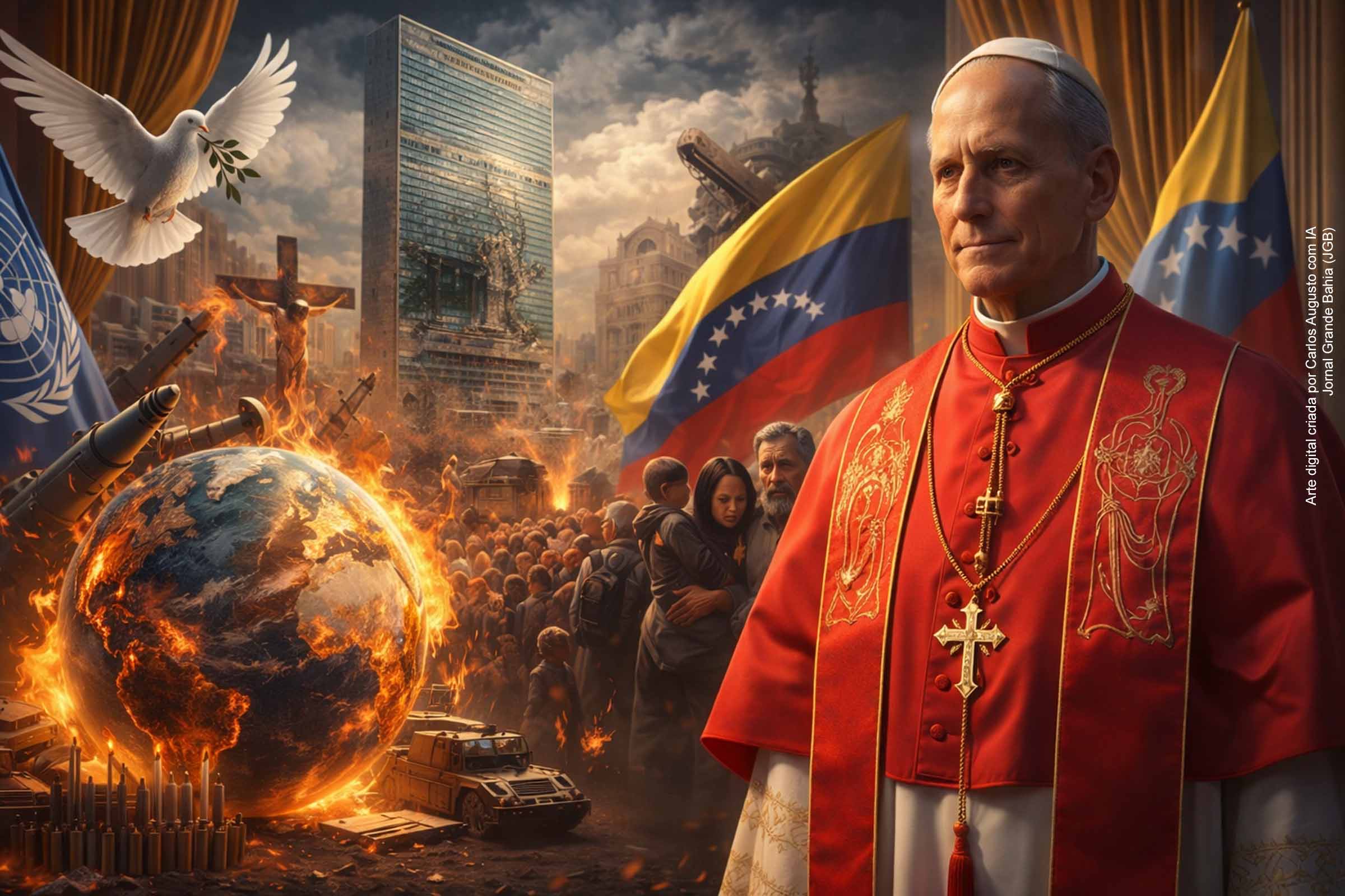 Papa Leão XIV alerta para retorno da “diplomacia da força” e defende multilateralismo diante da escalada global de conflitos