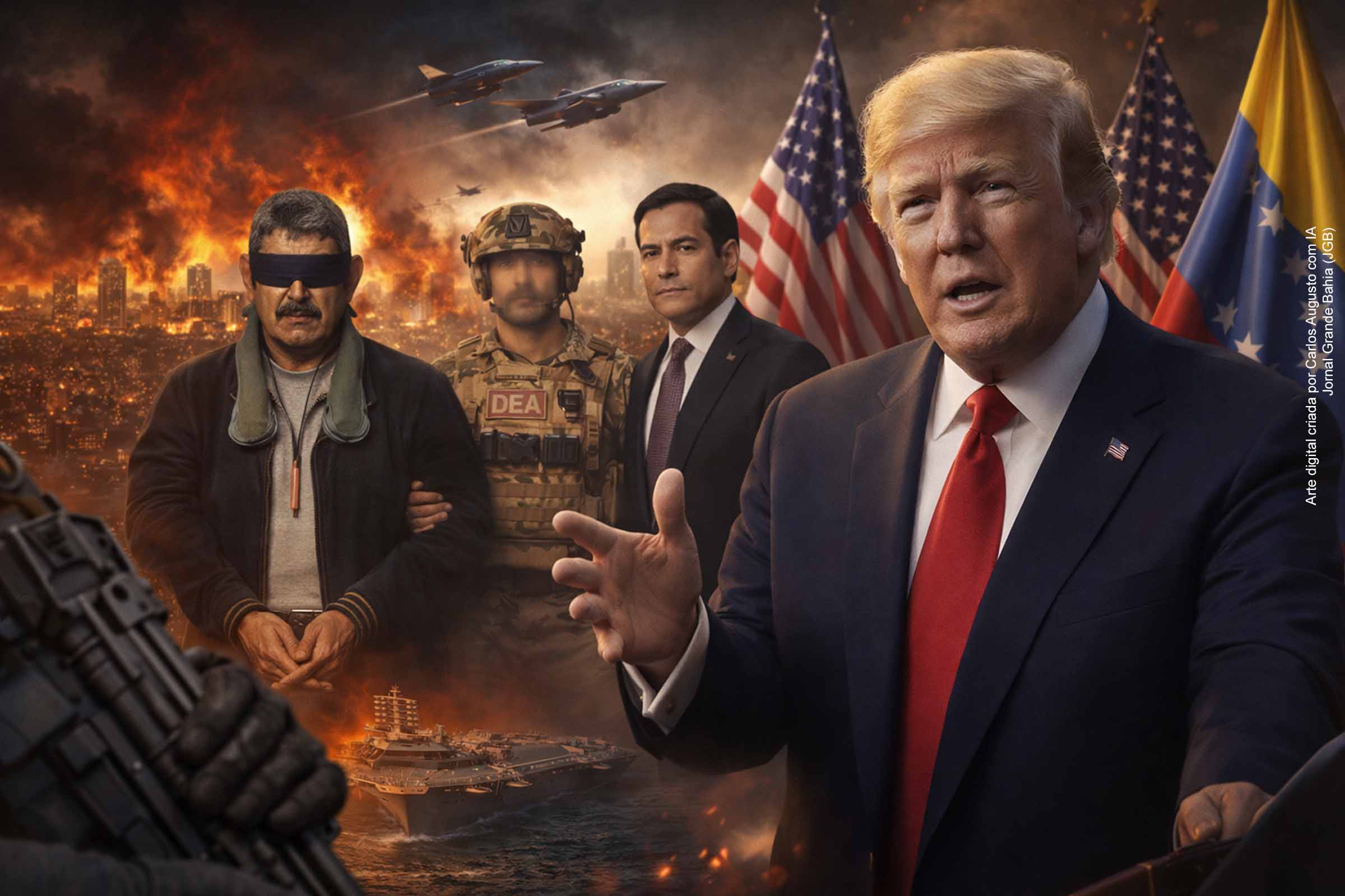 Presidente Donald Trump anuncia administração provisória dos EUA na Venezuela e detalha os bastidores da tomada de poder