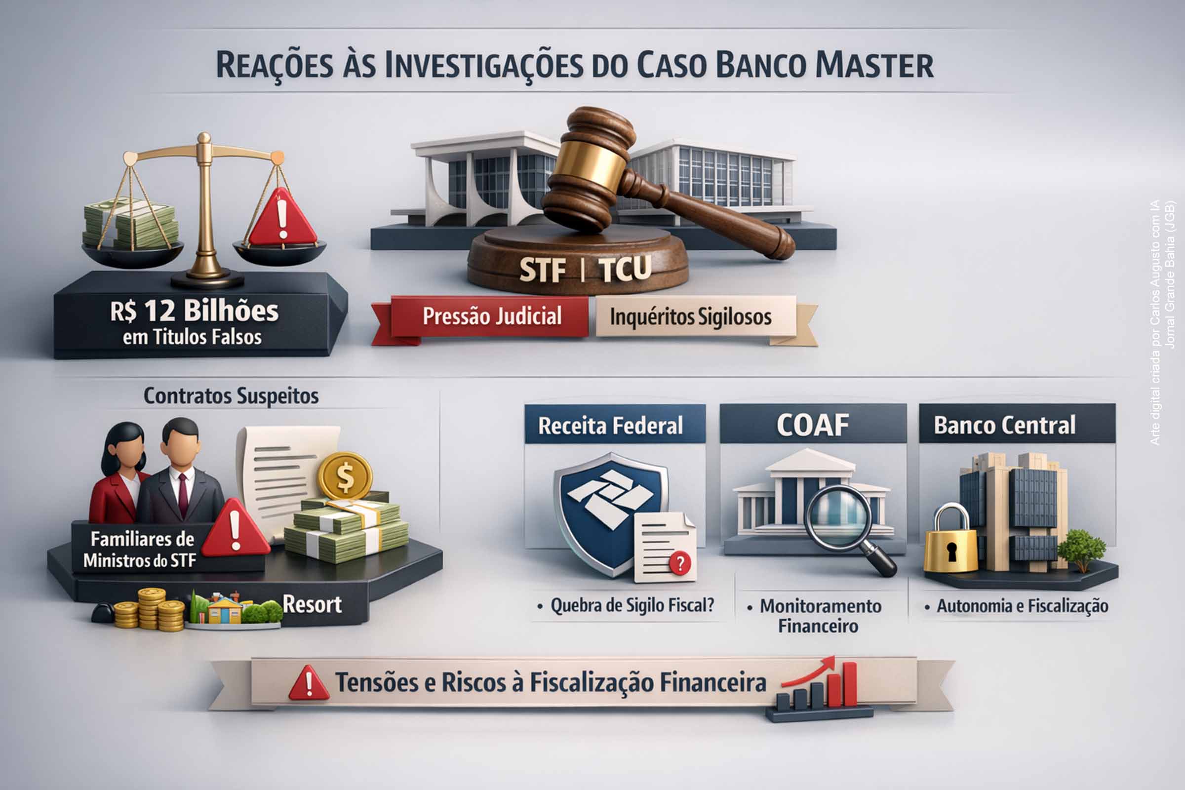 Reações do Judiciário e do TCU às investigações do Banco Master levantam questionamentos institucionais sobre corrupção sistêmica na República