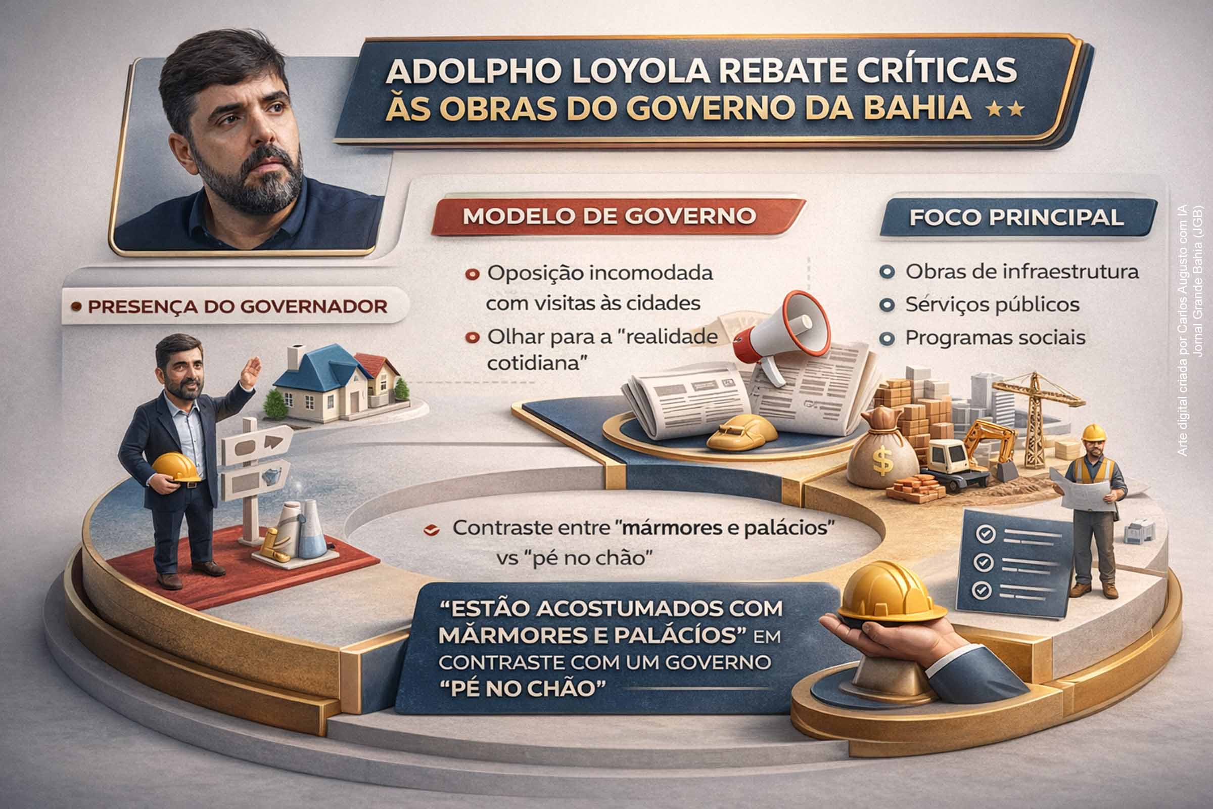 Secretário estadual Adolpho Loyola rebate críticas da oposição e defende obras do Governo da Bahia em agenda municipalista