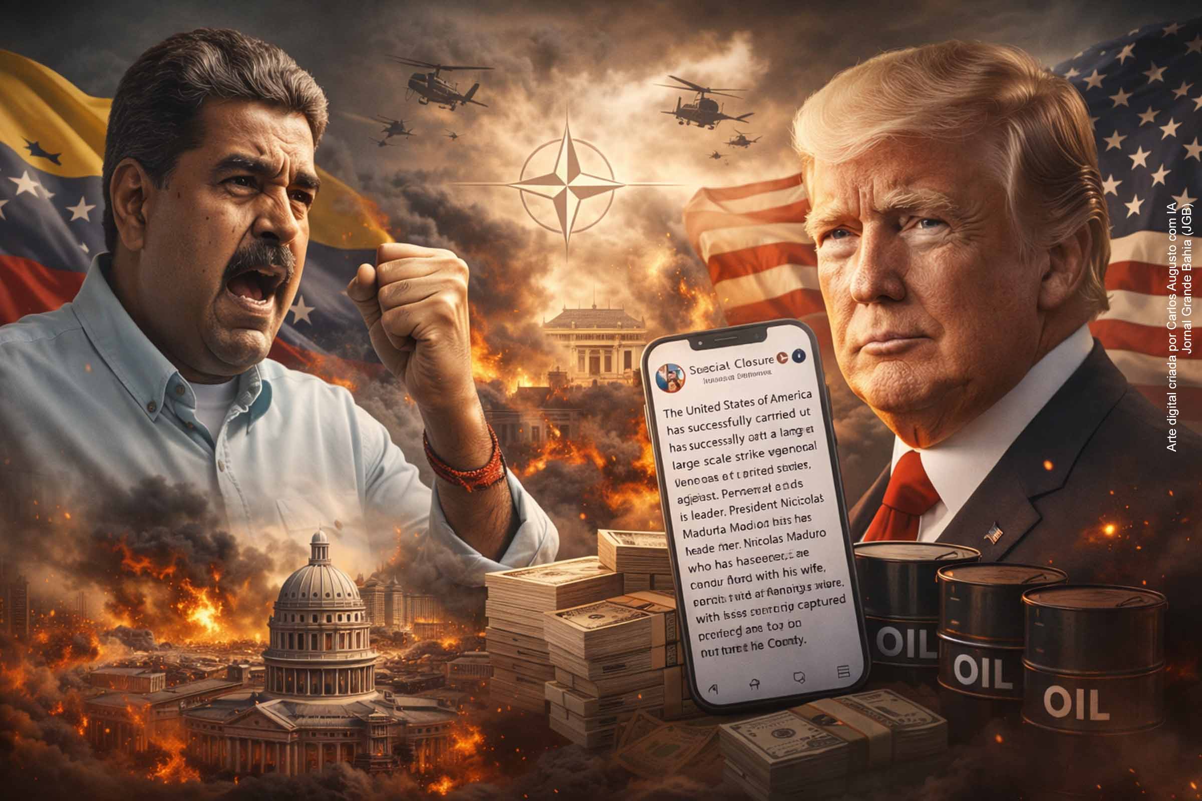 Tudo sobre a captura do presidente Nicolás Maduro pelo Governo dos EUA e o ataque das Forças Armadas sob o comando de Donald Trump