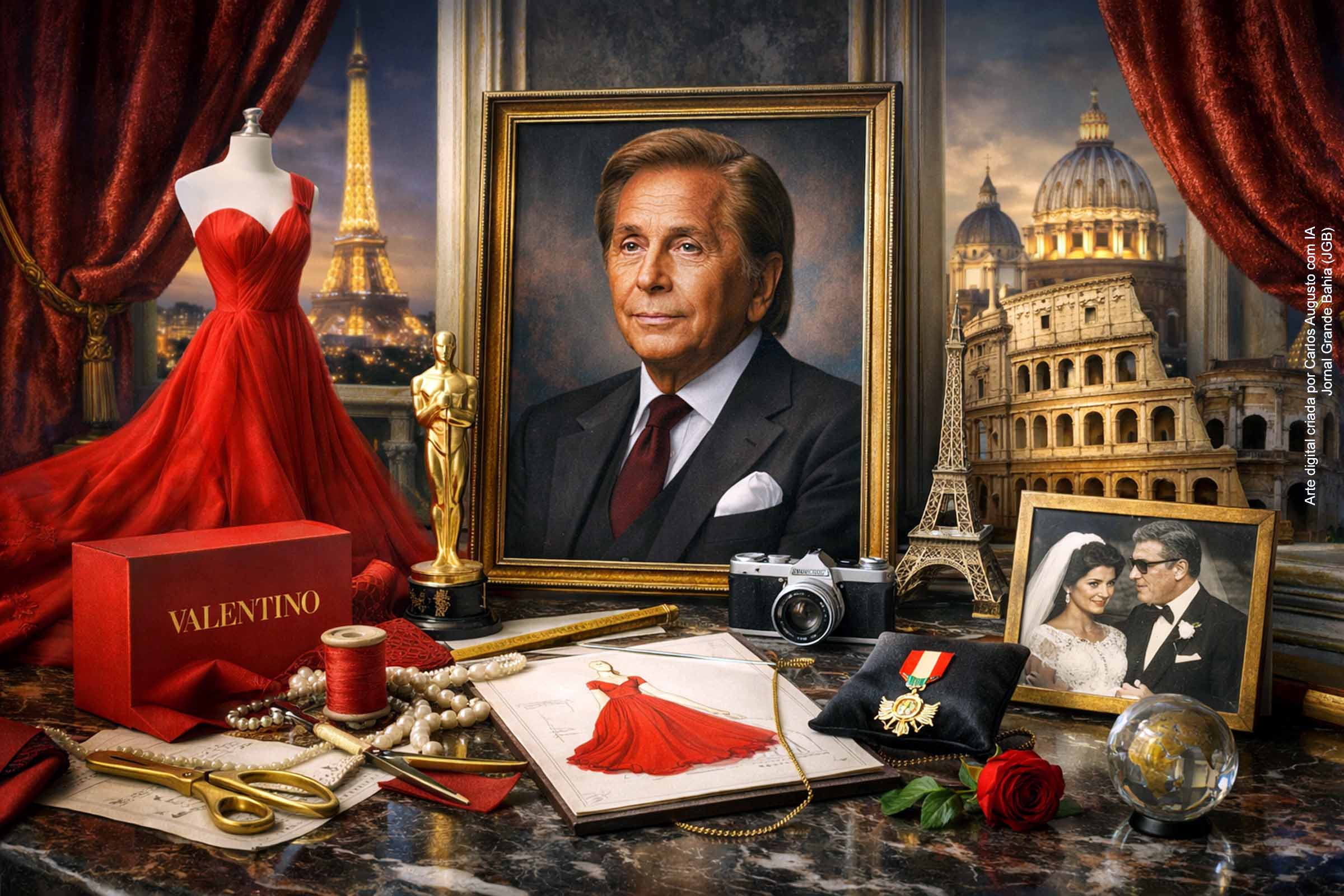 Valentino Garavani morreu aos 93 anos, encerrando uma carreira de mais de seis décadas que moldou a Alta Moda italiana. Criador do icônico “vermelho Valentino”, vestiu estrelas de Hollywood, consolidou a moda italiana no mercado global e deixou um legado estético baseado em rigor, tradição e elegância atemporal.
