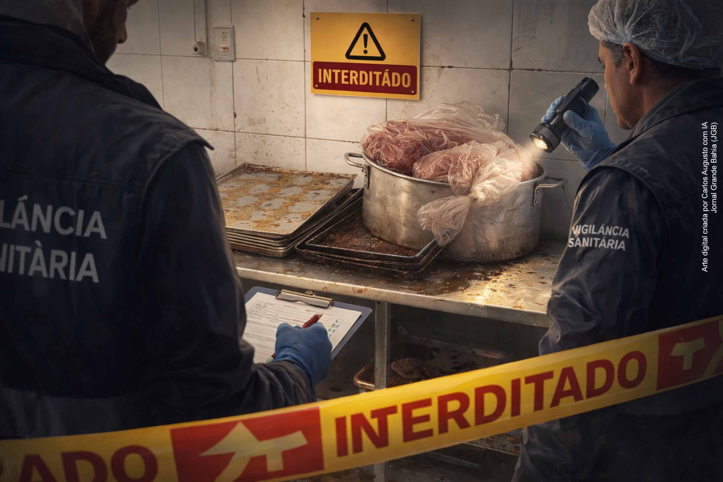 Vigilância Sanitária de Feira de Santana interdita estabelecimento alimentício no Centro após anos de irregularidades