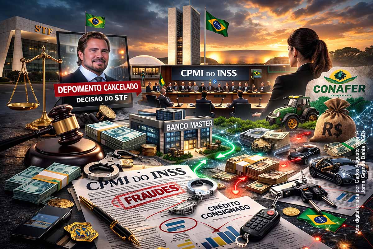 A CPMI do INSS cancelou o depoimento do ex-banqueiro Daniel Vorcaro após decisão do ministro André Mendonça, do STF, que o dispensou de comparecer ao Congresso. No lugar, o colegiado ouvirá Ingrid Pikinskeni Morais Santos, investigada por suposta ligação com a Conafer, entidade apontada como beneficiária de mais de R$ 100 milhões em descontos ilegais sobre benefícios previdenciários. A investigação ocorre paralelamente às apurações sobre o colapso do Banco Master.