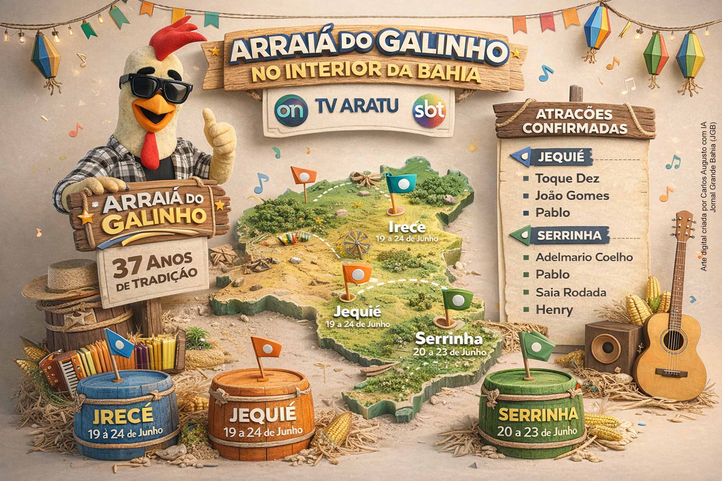 São João 2026: Arraiá do Galinho amplia programação e chega a cidades do interior da Bahia