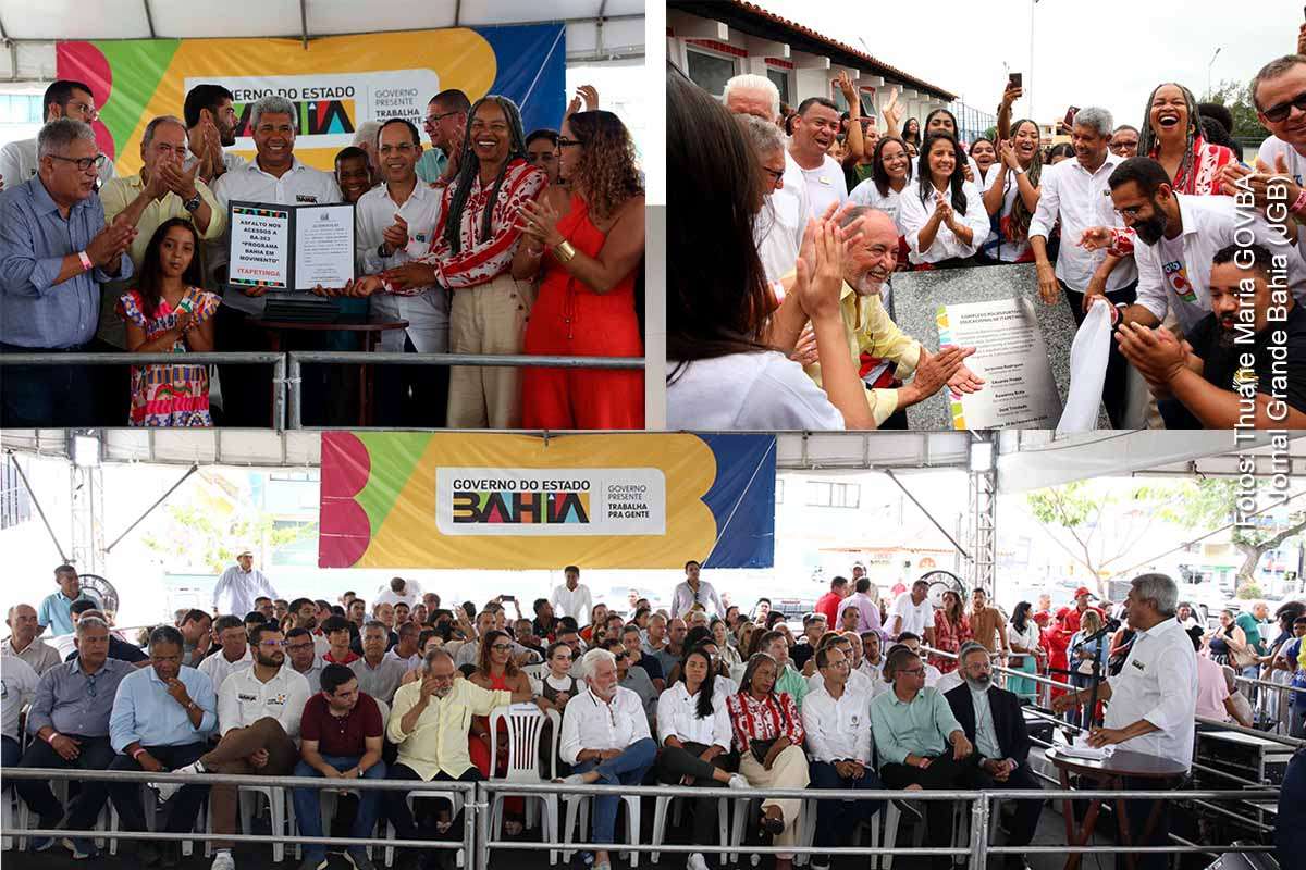 O governador Jerônimo Rodrigues inaugurou a primeira etapa da ampliação do Complexo Poliesportivo Educacional de Itapetinga, com investimento de R$ 4 milhões, durante agenda oficial realizada no sábado (28/02/2026). O governo estadual também anunciou novas obras educacionais, infraestrutura urbana, abastecimento de água e ações de cidadania. Entre os investimentos previstos estão a modernização de escolas, pavimentação de vias e construção de equipamentos públicos no município.