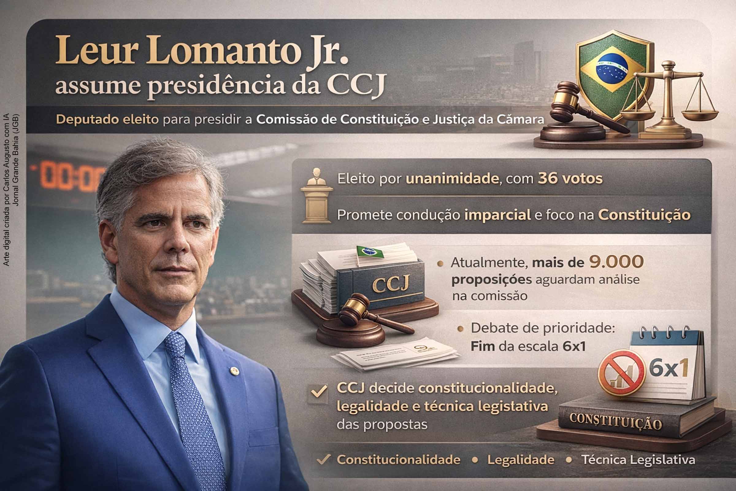 Leur Lomanto Jr. assume presidência da CCJ com promessa de imparcialidade e foco na Constituição