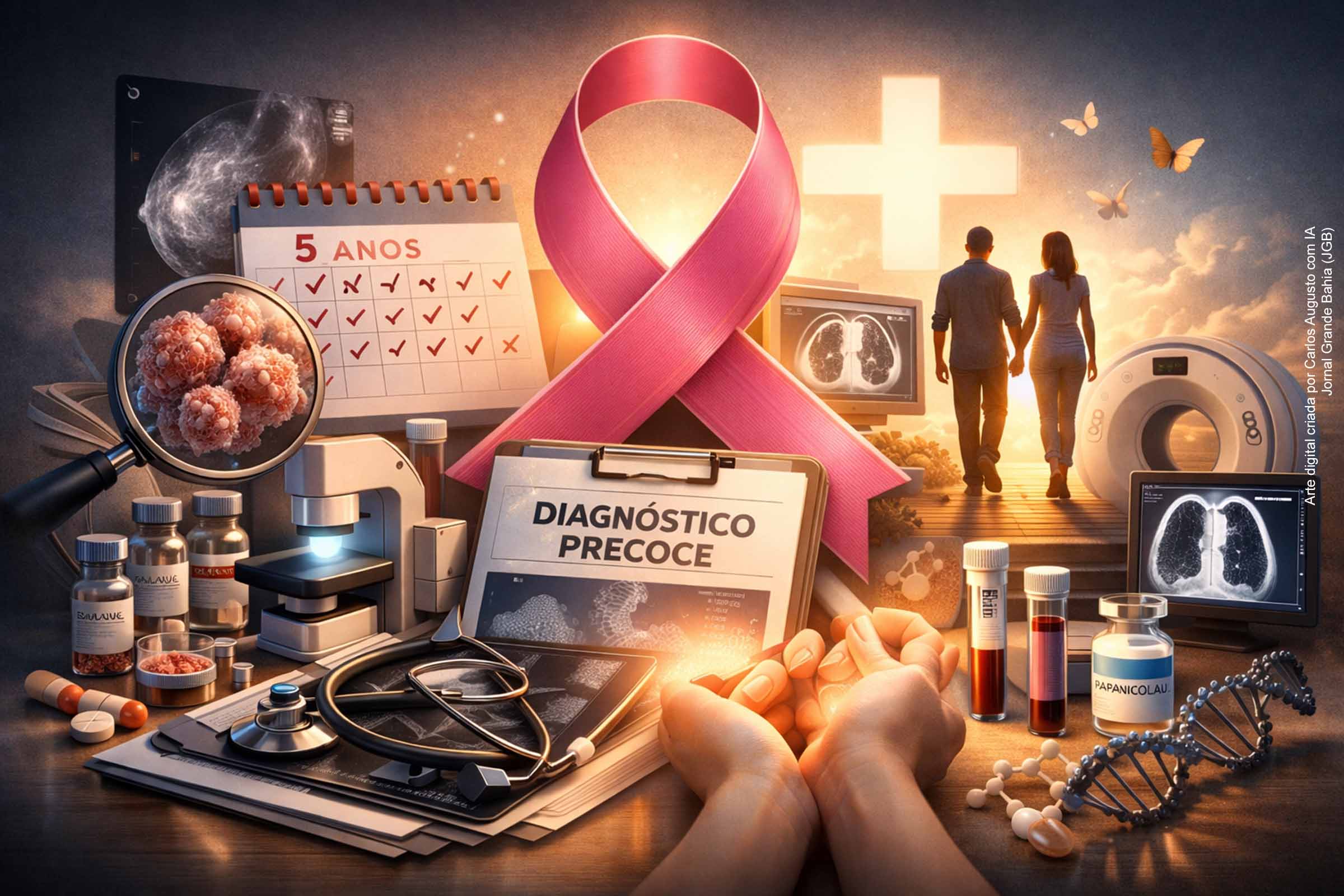 Fevereiro, mês de combate mundial ao câncer, reforça uma mensagem central da oncologia contemporânea: o diagnóstico precoce amplia significativamente as chances de cura. Dados científicos indicam que entre 60% e 70% dos tumores são identificados ainda em estágios localizados ou regionais, quando o tratamento tem intenção curativa. Com o uso de cirurgia, radioterapia e terapias adjuvantes, associadas a programas de rastreamento e acompanhamento médico regular, a medicina tem ampliado as taxas de sobrevida em diversos tipos de câncer, como mama, próstata e colorretal.