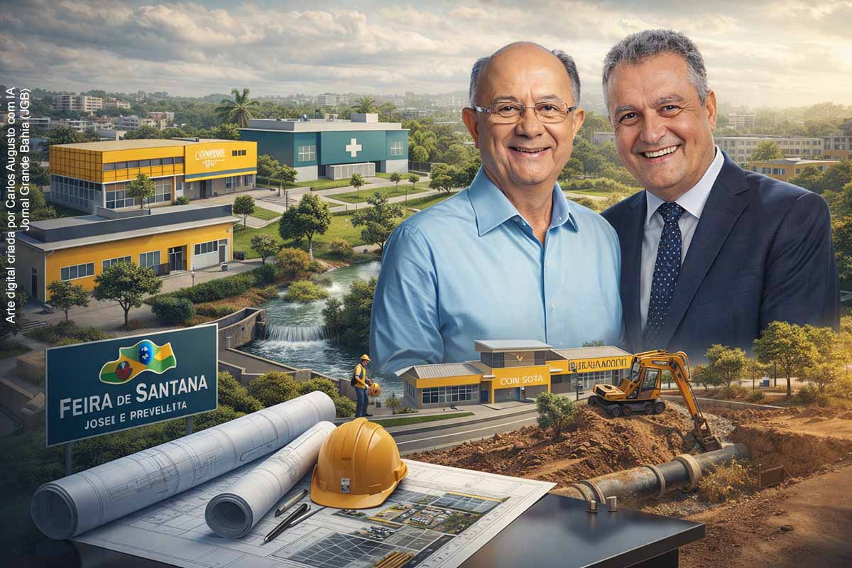 Prefeito José Ronaldo e ministro Rui Costa cumprem agenda de obras em Feira de Santana