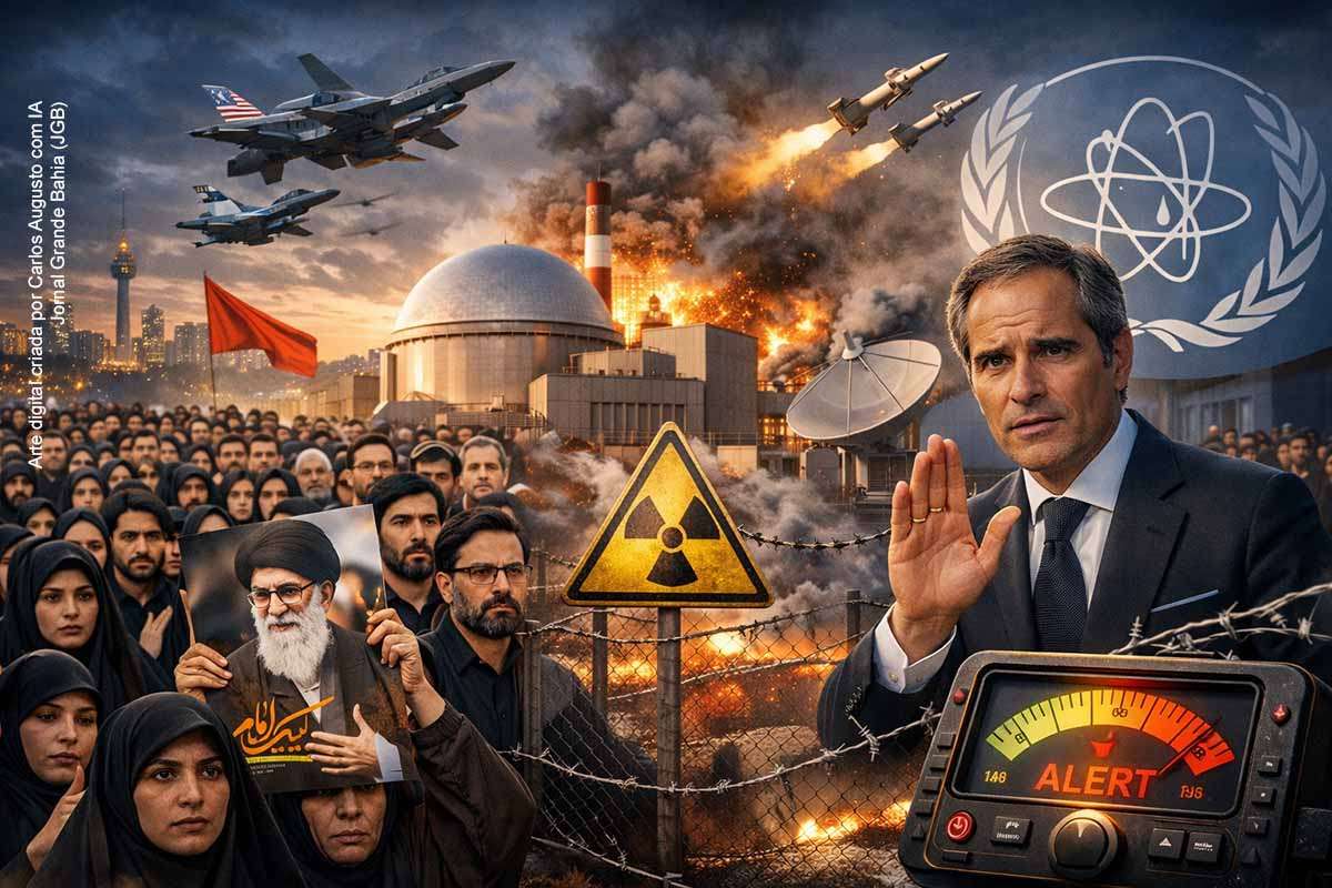 A Aiea informou que não há indícios de danos às instalações nucleares do Irã após ataques dos EUA e Israel, mas alertou para o risco de vazamento radiológico. O diretor Rafael Grossi pediu contenção e retomada da diplomacia. A agência também não confirmou a suspensão do enriquecimento de urânio por Teerã, mantendo incertezas sobre o avanço do programa nuclear iraniano.