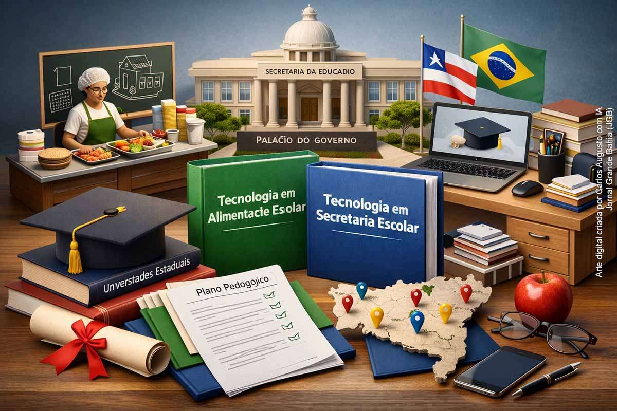 A Bahia recebeu, em Salvador, os projetos pedagógicos de dois cursos superiores inéditos voltados a profissionais da rede pública: Tecnologia em Alimentação Escolar e Tecnologia em Secretaria Escolar. A iniciativa, articulada pela SEC com universidades estaduais e entidades da Educação, busca ampliar o acesso ao Ensino Superior, valorizar trabalhadores não docentes e fortalecer a gestão escolar. As propostas seguem para análise técnica antes da implementação.