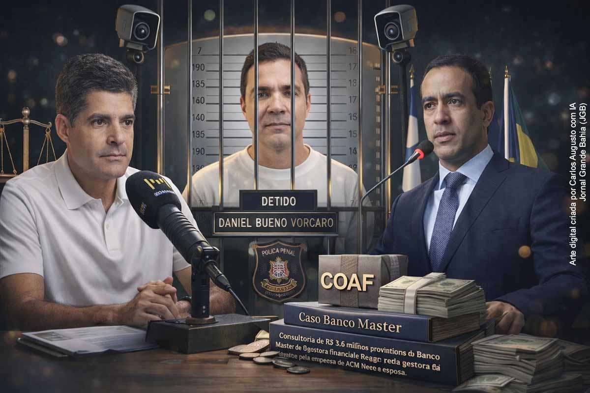 Investigações federais sobre o colapso do Banco Master revelaram uma rede de consultorias milionárias, interlocução política e suspeitas de irregularidades financeiras envolvendo o banqueiro Daniel Vorcaro. Entre os episódios investigados estão repasses de cerca de R$ 3,6 milhões para empresa ligada ao ex-prefeito de Salvador ACM Neto. O caso envolve ainda suspeitas de lavagem de dinheiro e possíveis vínculos indiretos com recursos investigados por relação com o PCC.