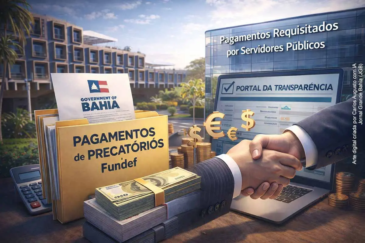 A Secretaria da Administração do Estado da Bahia esclareceu que pagamentos registrados no Portal da Transparência e associados ao Banco Master não correspondem a contratos firmados pelo governo estadual. Os valores decorrem de operações de antecipação de crédito realizadas por servidores da Educação que possuem direito a precatórios do Fundef. Nesses casos, o Estado apenas efetua o pagamento das parcelas do precatório à instituição financeira escolhida pelo beneficiário.