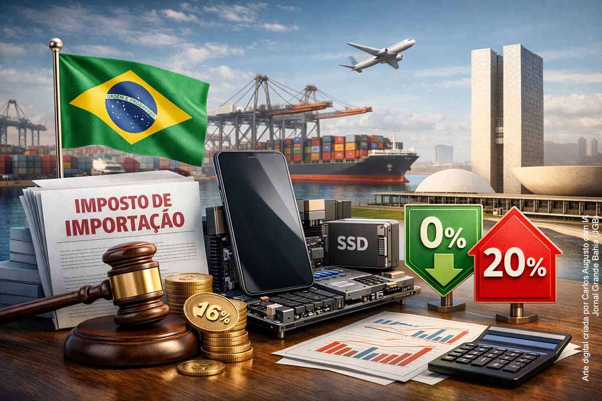 O governo federal decidiu revogar parte da elevação do imposto de importação sobre eletrônicos e bens de capital anunciada no início de fevereiro. A decisão do Gecex restabelece as alíquotas anteriores para 15 produtos de informática e mantém em 16% a taxa sobre smartphones. Além disso, 105 itens terão tarifa zerada por 120 dias via regime de ex-tarifário. O recuo ocorreu após críticas do Congresso e do setor produtivo.