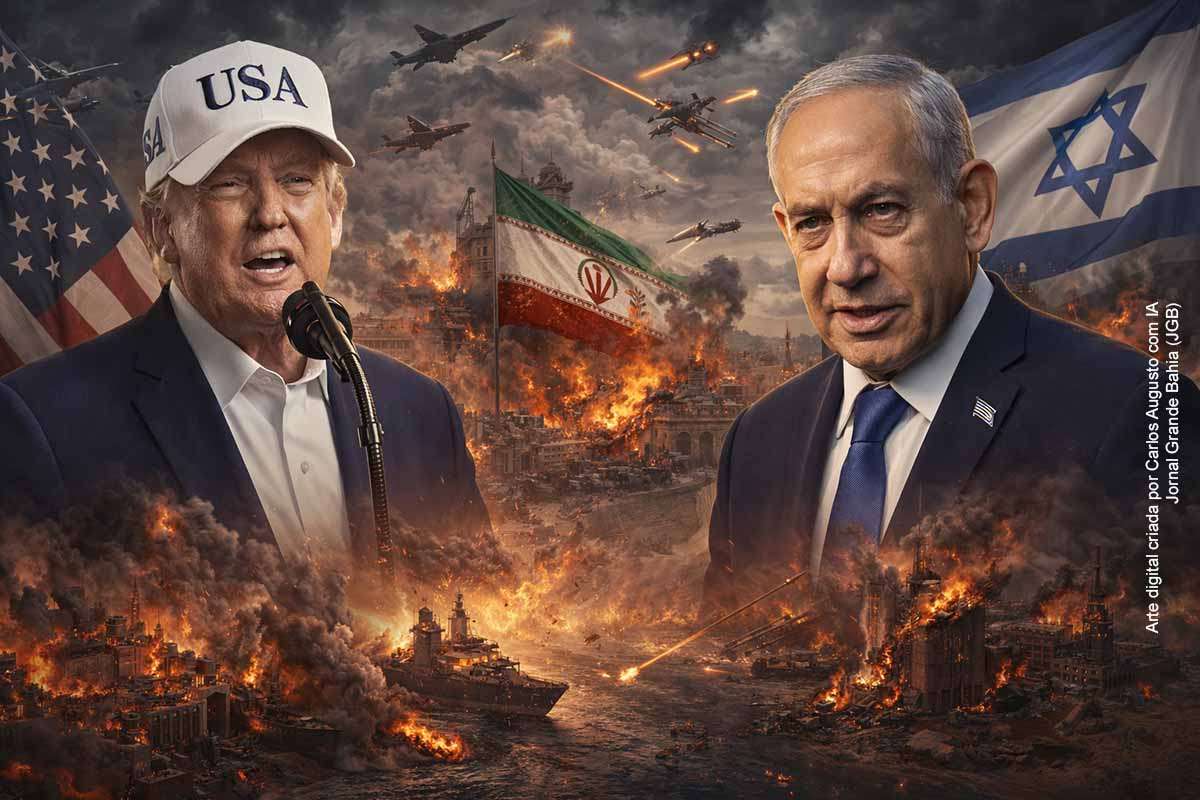 A guerra entre Estados Unidos, Israel e Irã entrou no quarto dia com intensificação de ataques militares e expansão das hostilidades pelo Oriente Médio. Washington afirma ter atingido mais de 2 mil alvos estratégicos no Irã, enquanto Teerã respondeu com mísseis e drones contra Israel e países do Golfo. A morte do líder supremo Ali Khamenei abriu uma crise sucessória no regime iraniano, enquanto o fechamento do Estreito de Ormuz e a interrupção de voos internacionais ampliam os impactos econômicos e geopolíticos do conflito.