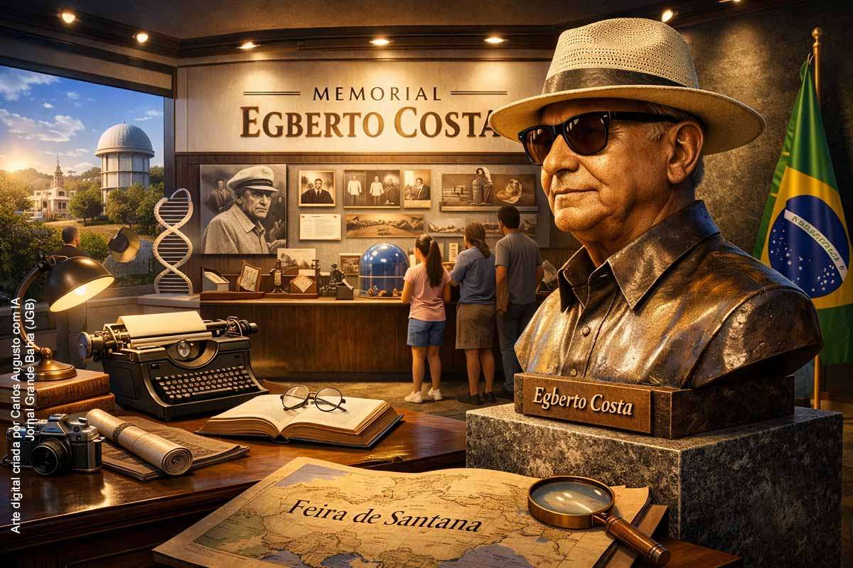 A Fundação Municipal de Ciência e Tecnologia Egberto Costa (Funtitec) inaugura, em 26/03/2026, às 19h, em Feira de Santana, o Memorial Egberto Costa. O espaço será dedicado à preservação da trajetória do homenageado e à valorização da memória institucional ligada à ciência e tecnologia no município. Aberto ao público, o memorial amplia o acesso à história local e reforça o papel cultural da fundação.