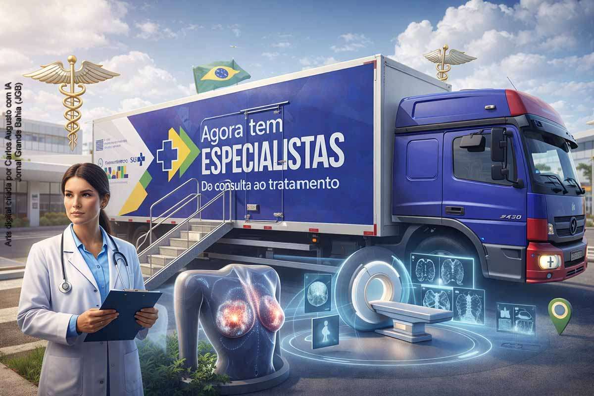 O Ministério da Saúde iniciou, em 20 de março de 2026, a operação de carretas do programa “Agora Tem Especialistas” em Feira de Santana, Serrinha e Ibotirama. As unidades móveis oferecem exames de imagem e serviços voltados à saúde da mulher, com foco no diagnóstico precoce e redução de filas no SUS. A estratégia amplia o acesso a serviços especializados, sobretudo em regiões com menor cobertura, mas evidencia desafios estruturais da rede pública.