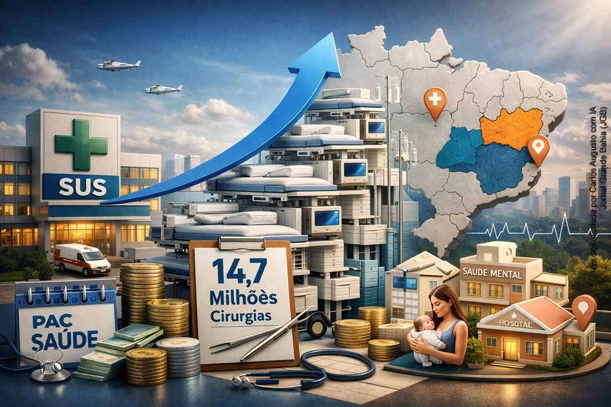 O Sistema Único de Saúde ultrapassou 360 mil leitos hospitalares em funcionamento no Brasil, com a criação de mais de 10 mil novas vagas desde 2023. Na Bahia, foram adicionados 1.014 leitos, elevando o total para 27.311 unidades ativas. A expansão contribuiu para o recorde histórico de 14,7 milhões de cirurgias eletivas em 2025 e integra programas como Agora Tem Especialistas e Novo PAC Saúde, voltados à ampliação da infraestrutura hospitalar e da assistência especializada.