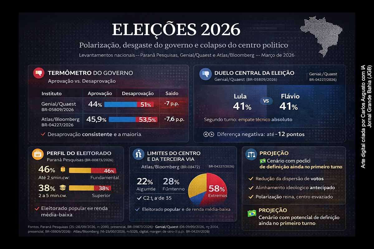 Eleições 2026: três pesquisas expõem polarização extrema, desgaste do ...