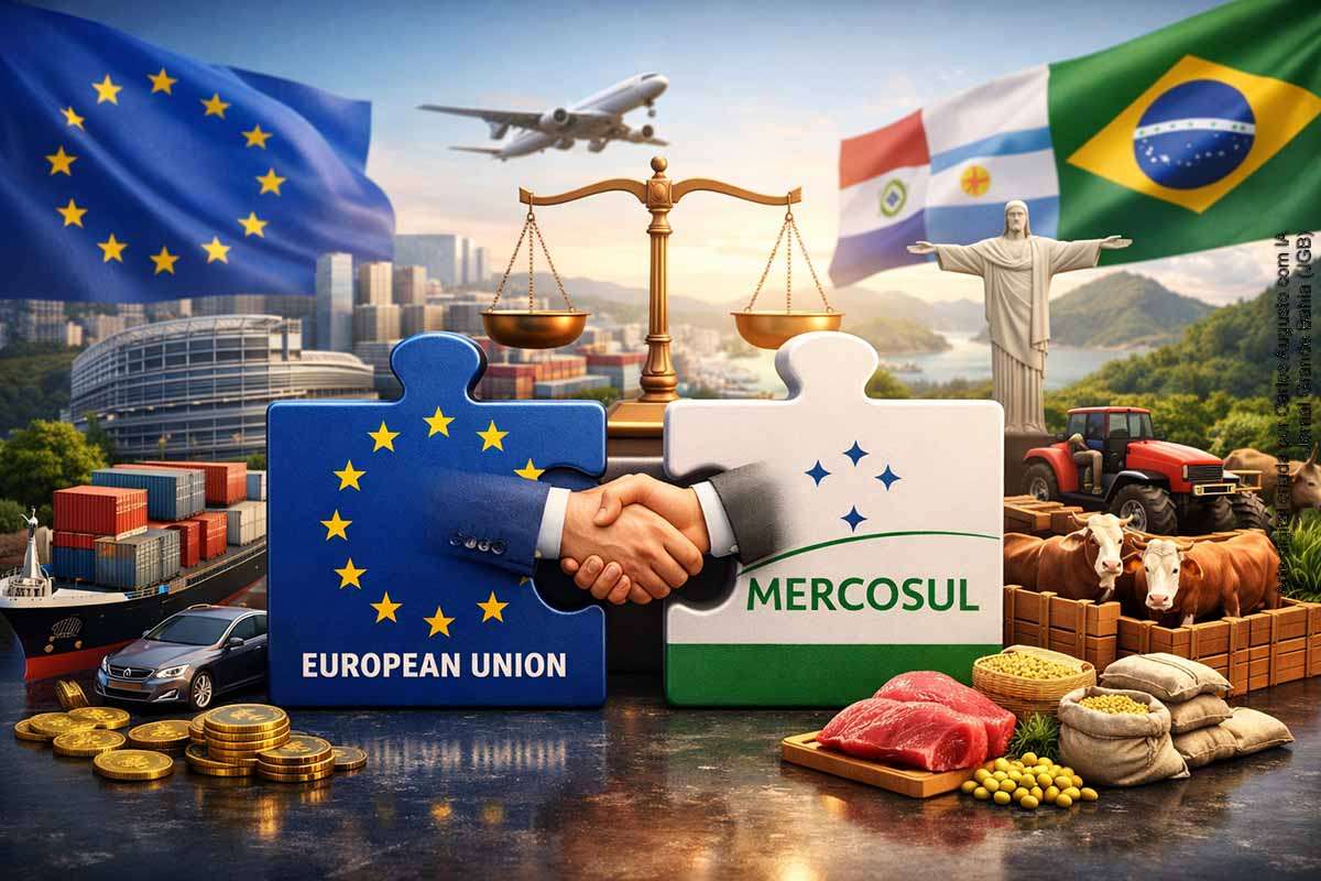 A União Europeia anunciou a aplicação provisória do acordo com o Mercosul a partir de 1º de maio de 2026, antecipando a redução de tarifas e a ampliação do comércio entre os blocos. A medida ocorre após a ratificação pelos países sul-americanos, mas ainda sob contestação judicial e forte resistência de setores agrícolas europeus. O acordo reflete uma estratégia de reposicionamento econômico da Europa em um cenário global marcado por disputas comerciais e redefinição de alianças.