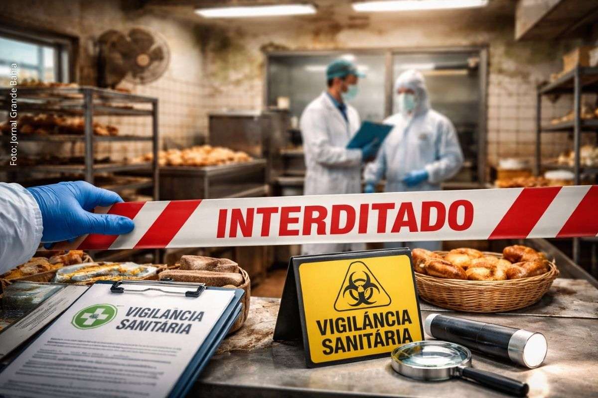 Fiscalização identifica produção de alimentos em condições insalubres e determina fechamento até regularização.