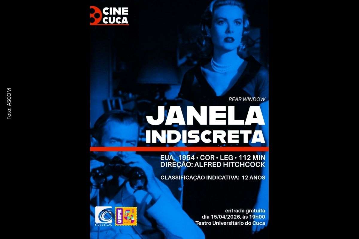 Sessão no Cuca/Uefs acontece às 19h e integra mostra dedicada a clássicos do suspense com entrada franca.